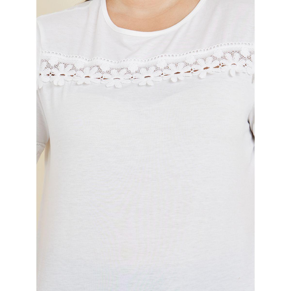 Styli Plus Lace Detail Regular Fit Round Neck T-Shirt-women-clothing-tshirts-image-3