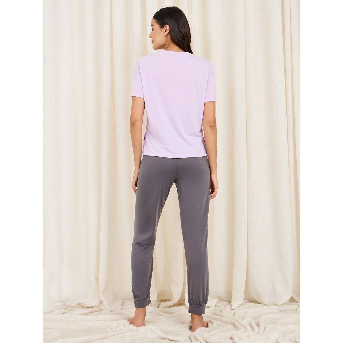 Styli Unwind California Print Drop Shoulder T-Shirt and Cuff Pyjama Set-women-clothing-nightwear-pyjamas-longsets-image-7