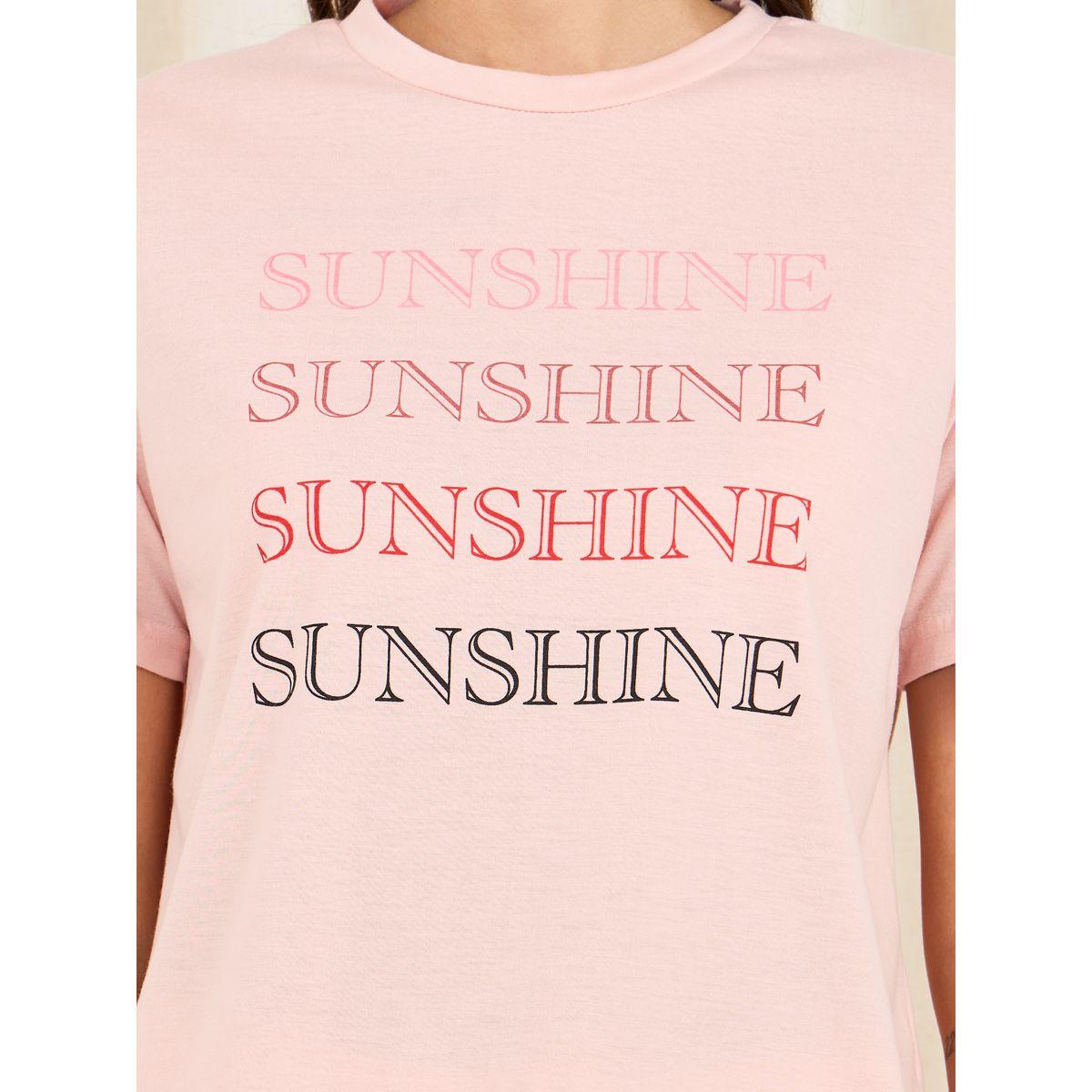 Styli Unwind Sunshine Slogan Print Drop Shoulder T-Shirt and Side Striped Cuff Pyjama Set-women-clothing-nightwear-pyjamas-longsets-image-3