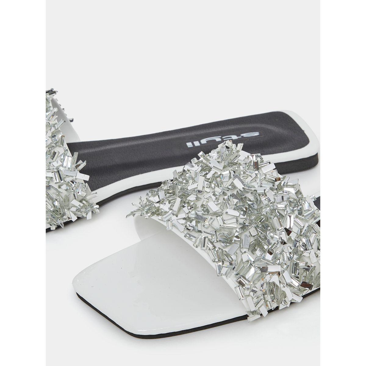 Styli Embellished Slip On Flat Sandals-women-shoes-sandals-flats-image-4
