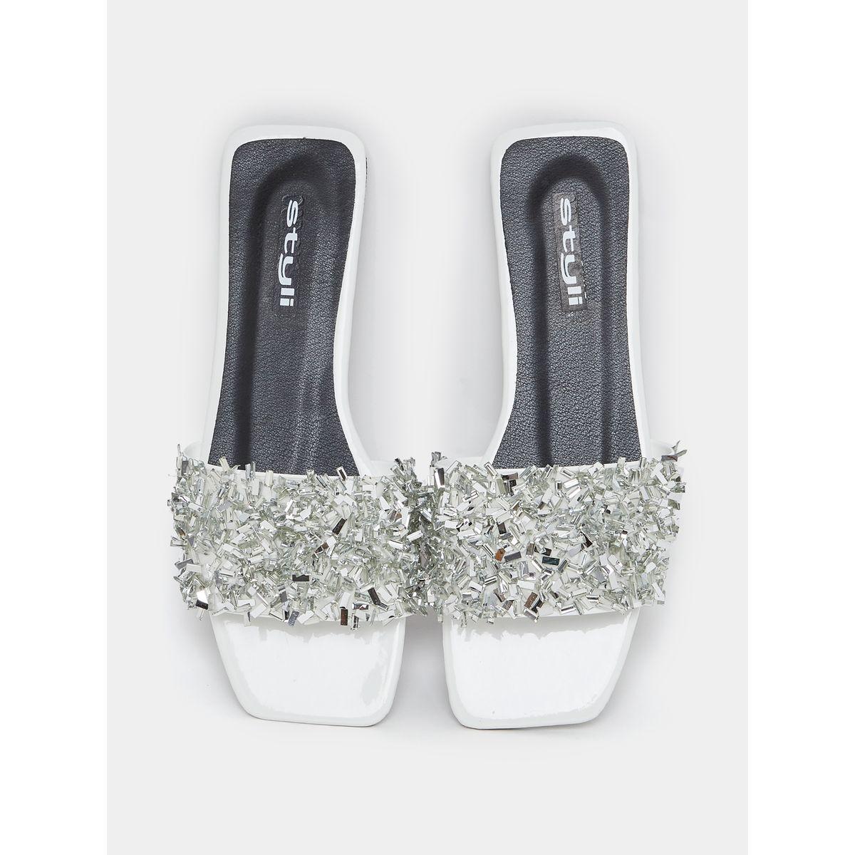 Styli Embellished Slip On Flat Sandals-women-shoes-sandals-flats-image-6