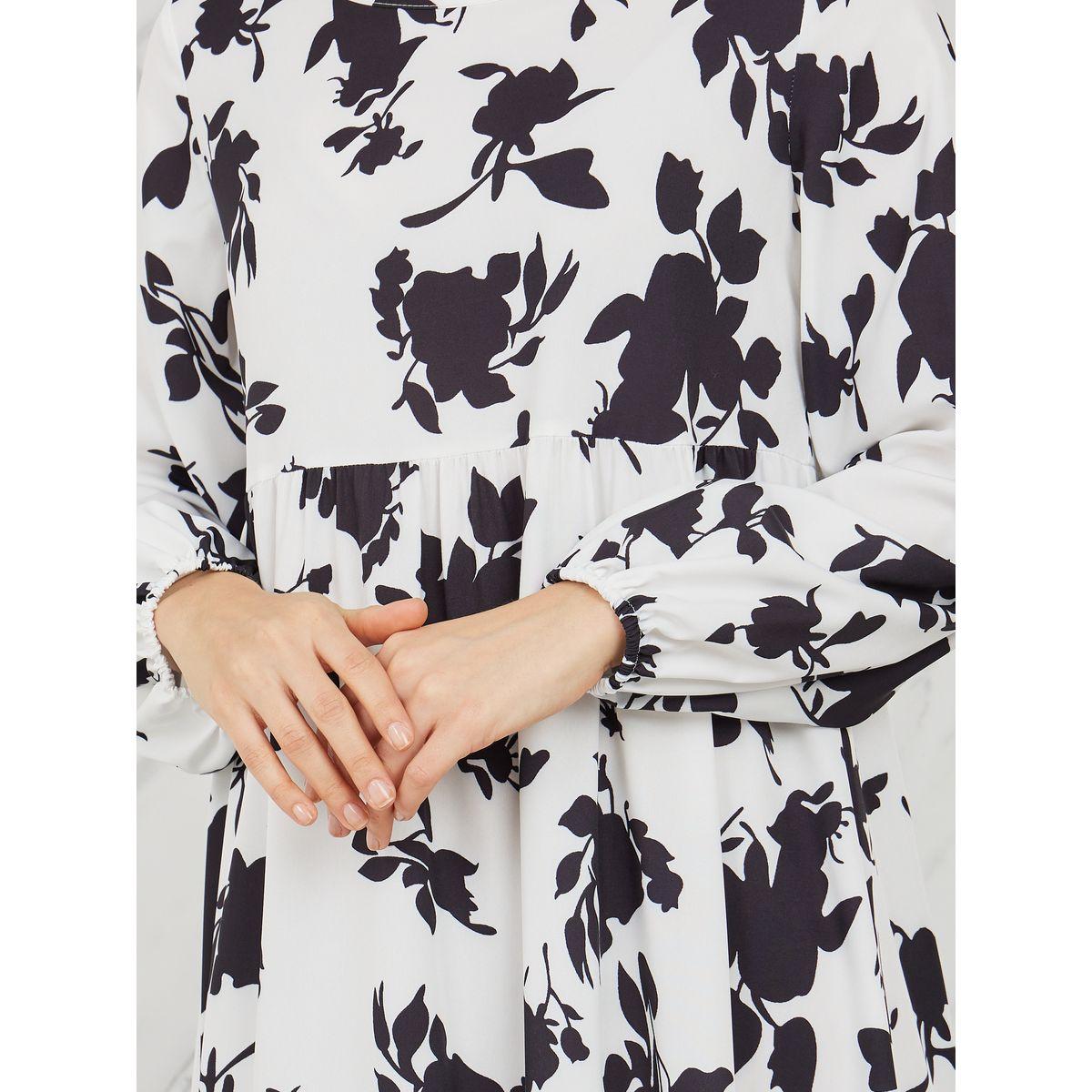 فستان طويل مطبع بزهور مع اكمام طويلة-women-clothing-dresses-image-3