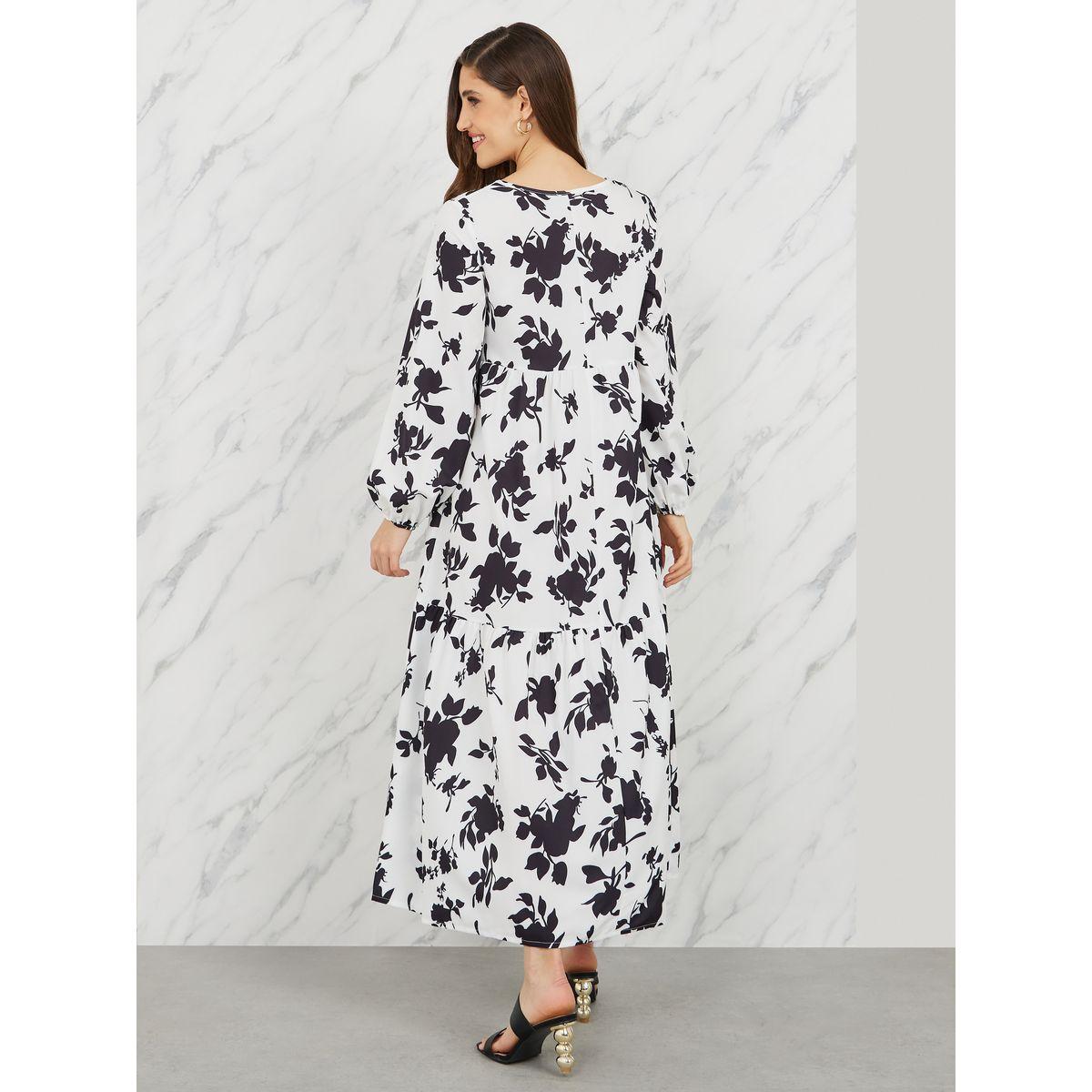 فستان طويل مطبع بزهور مع اكمام طويلة-women-clothing-dresses-image-4