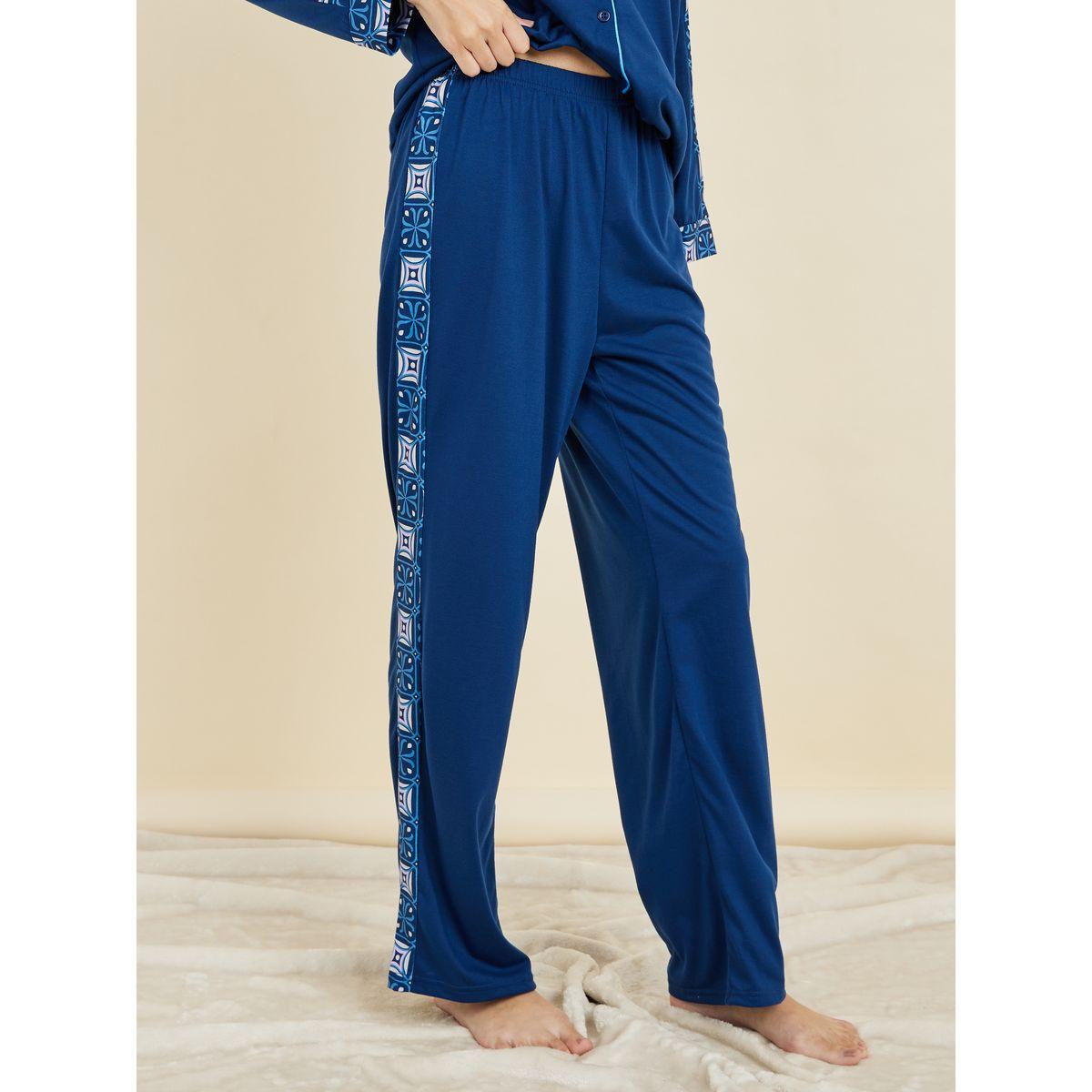 Styli Unwind Geo Print Tape Detail Shirt and Pyjama Set-women-clothing-nightwear-pyjamas-longsets-image-6