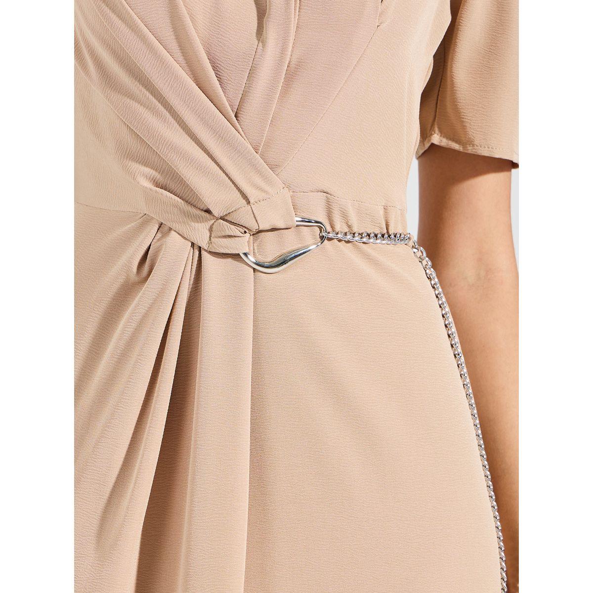 Styli Chain Detail Maxi Dress with Puff Sleeves-women-clothing-dresses-image-3
