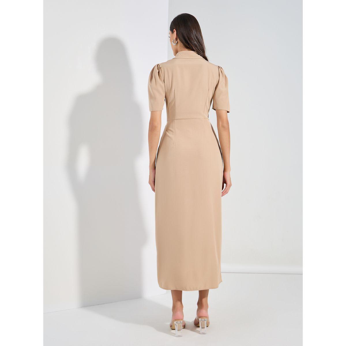Styli Chain Detail Maxi Dress with Puff Sleeves-women-clothing-dresses-image-4
