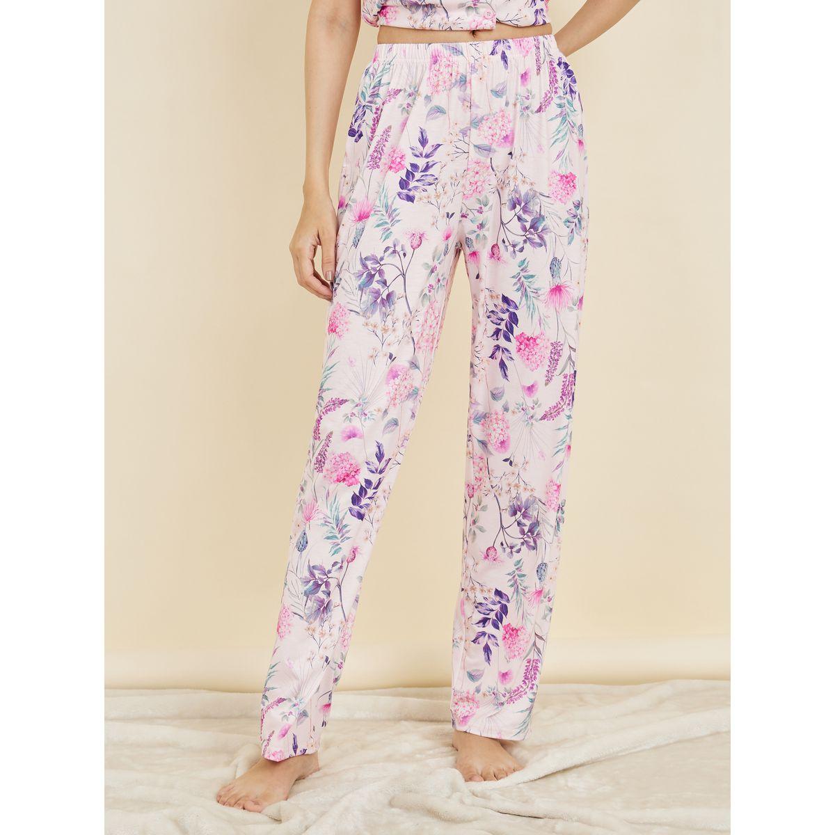 مجموعة من بنطال بيجاما مع بلوزة بطبعة زهور-women-clothing-nightwear-pyjamas-longsets-image-5