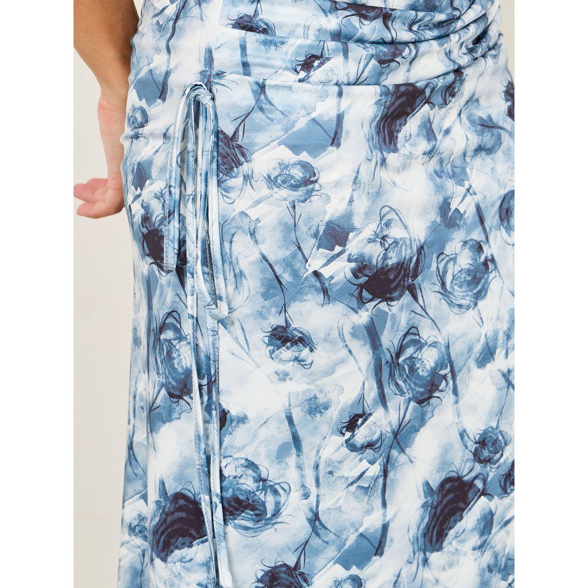 Styli Tie and Dye Print Ruched Detail Bodycon Maxi Dress-women-clothing-dresses-image-3