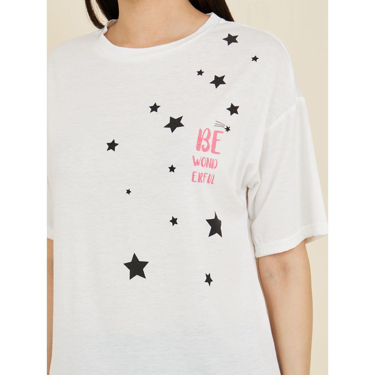 طقم من بنطال بيجاما مع تيشيرت بطبات نجوم-women-clothing-nightwear-pyjamas-longsets-image-4
