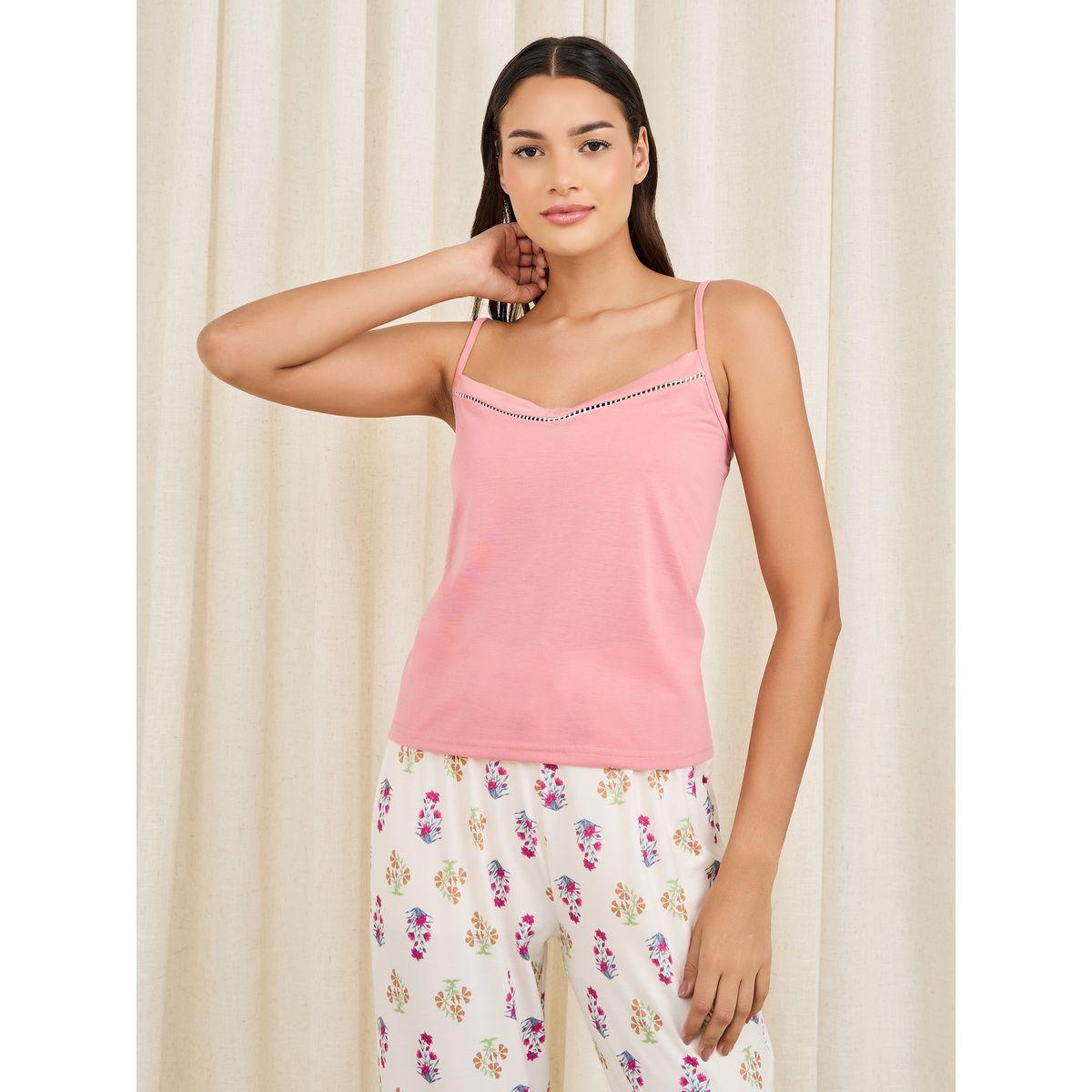 Styli Unwind Lace Ladder Insert Cami and Floral Print Pyjama Set-women-clothing-nightwear-pyjamas-longsets-image-2