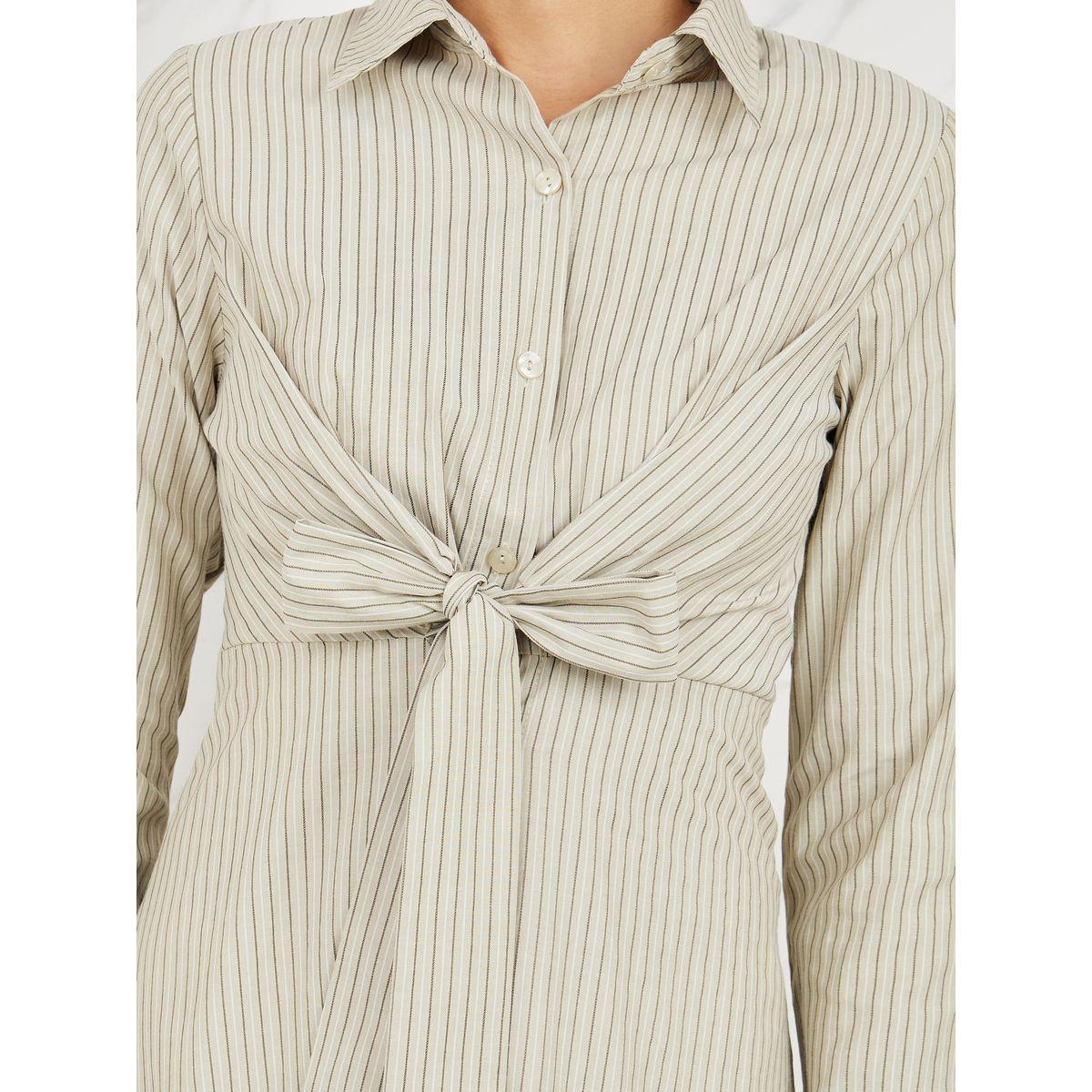 Styli Striped Front Tie Up Shirt Maxi Dress-women-clothing-dresses-image-3