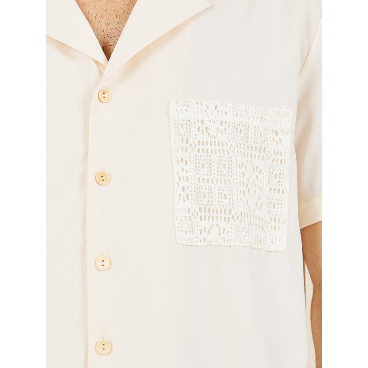 Styli Limited Lace Patch Pocket Cuban Collar Shirt-men-clothing-shirts-image-3