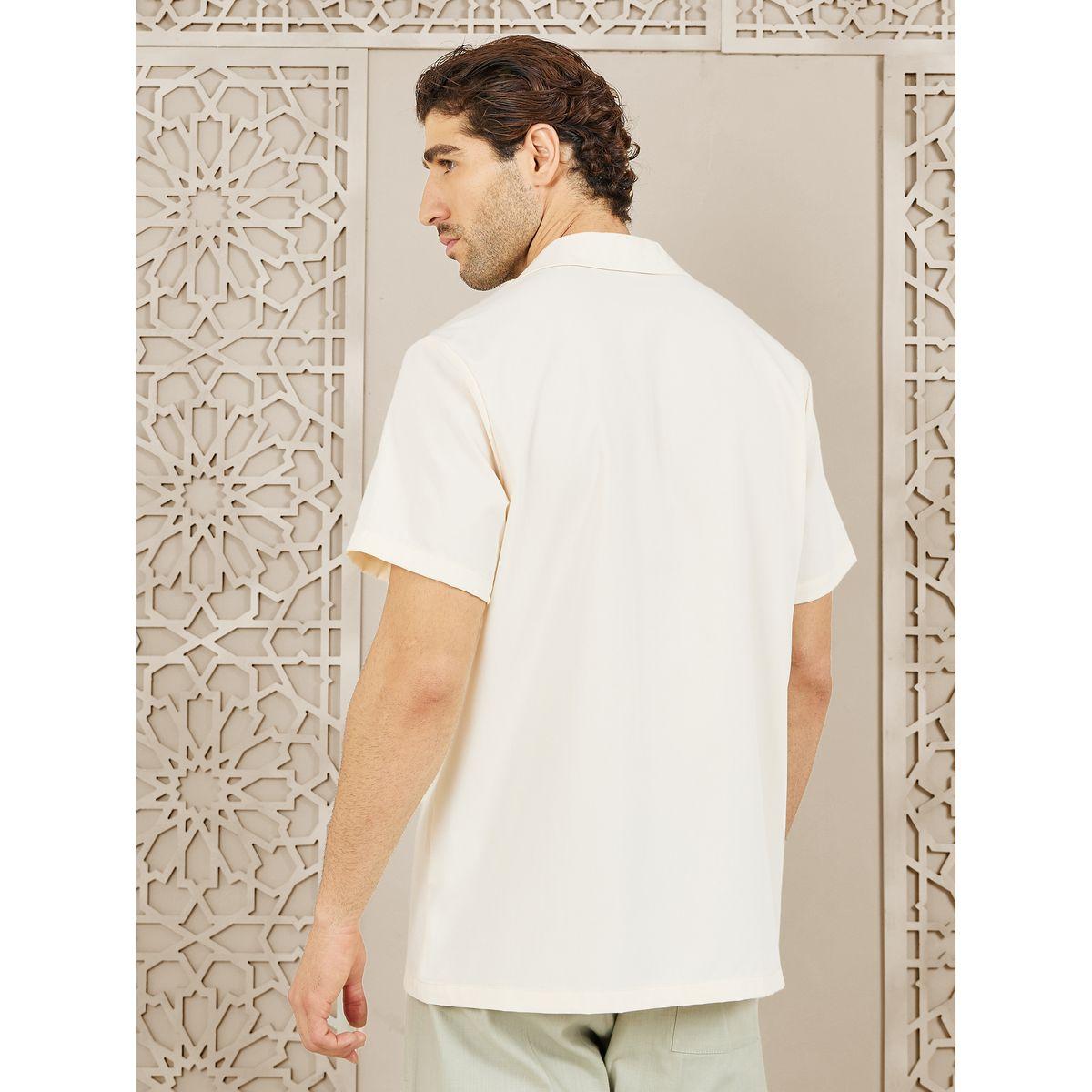 Styli Limited Lace Patch Pocket Cuban Collar Shirt-men-clothing-shirts-image-4