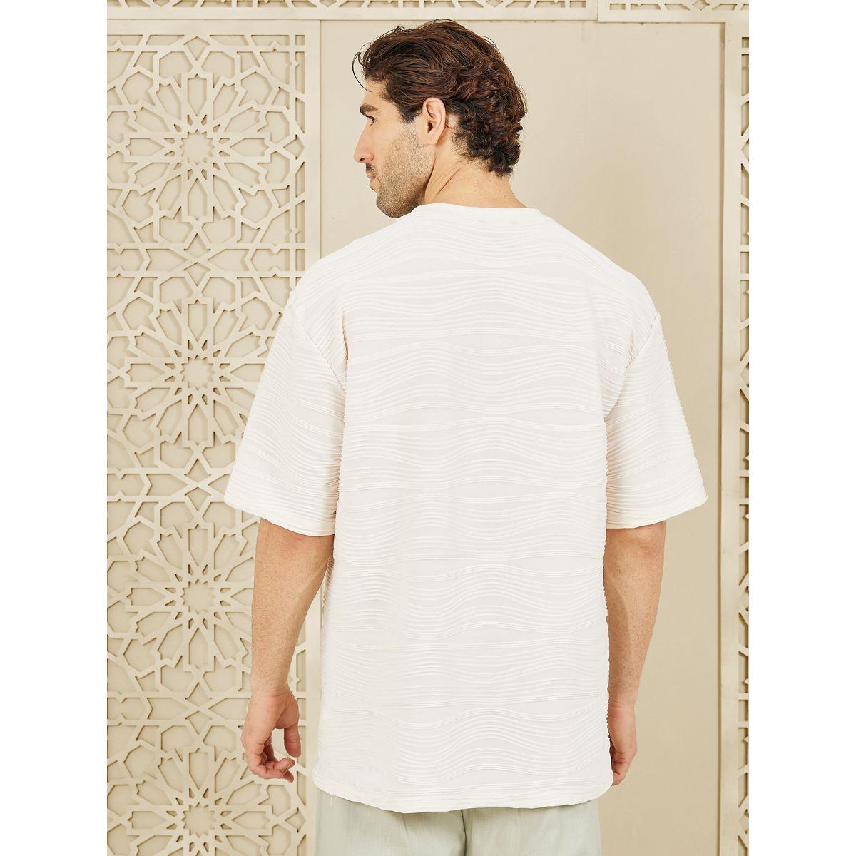 Styli Limited Textured Knit Boxy Fit T-shirt-men-clothing-tshirtsandpolos-tshirts-image-4