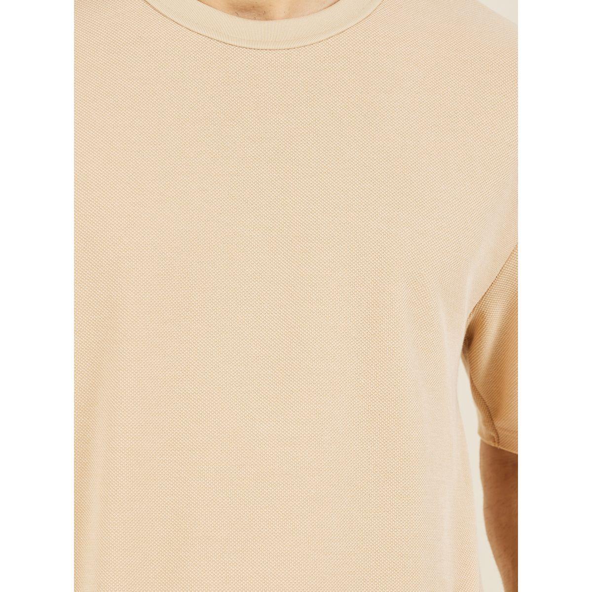 Styli Limited Oversized Ribbed Crew Neck Pique T-shirt-men-clothing-tshirtsandpolos-tshirts-image-3