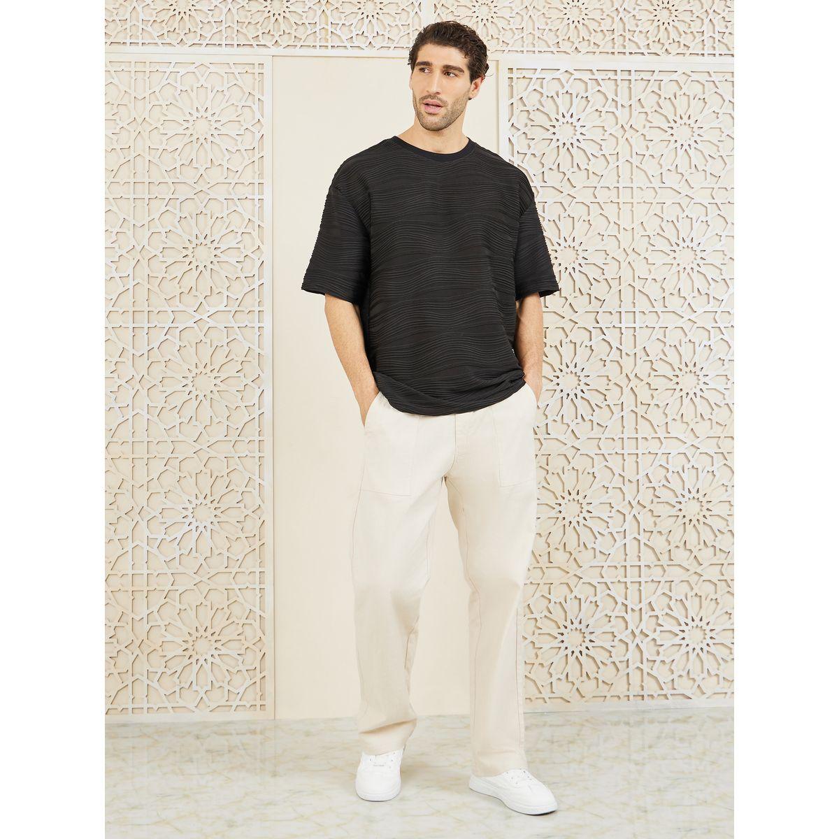 Styli Limited Textured Knit Boxy Fit T-shirt-men-clothing-tshirtsandpolos-tshirts-image-2