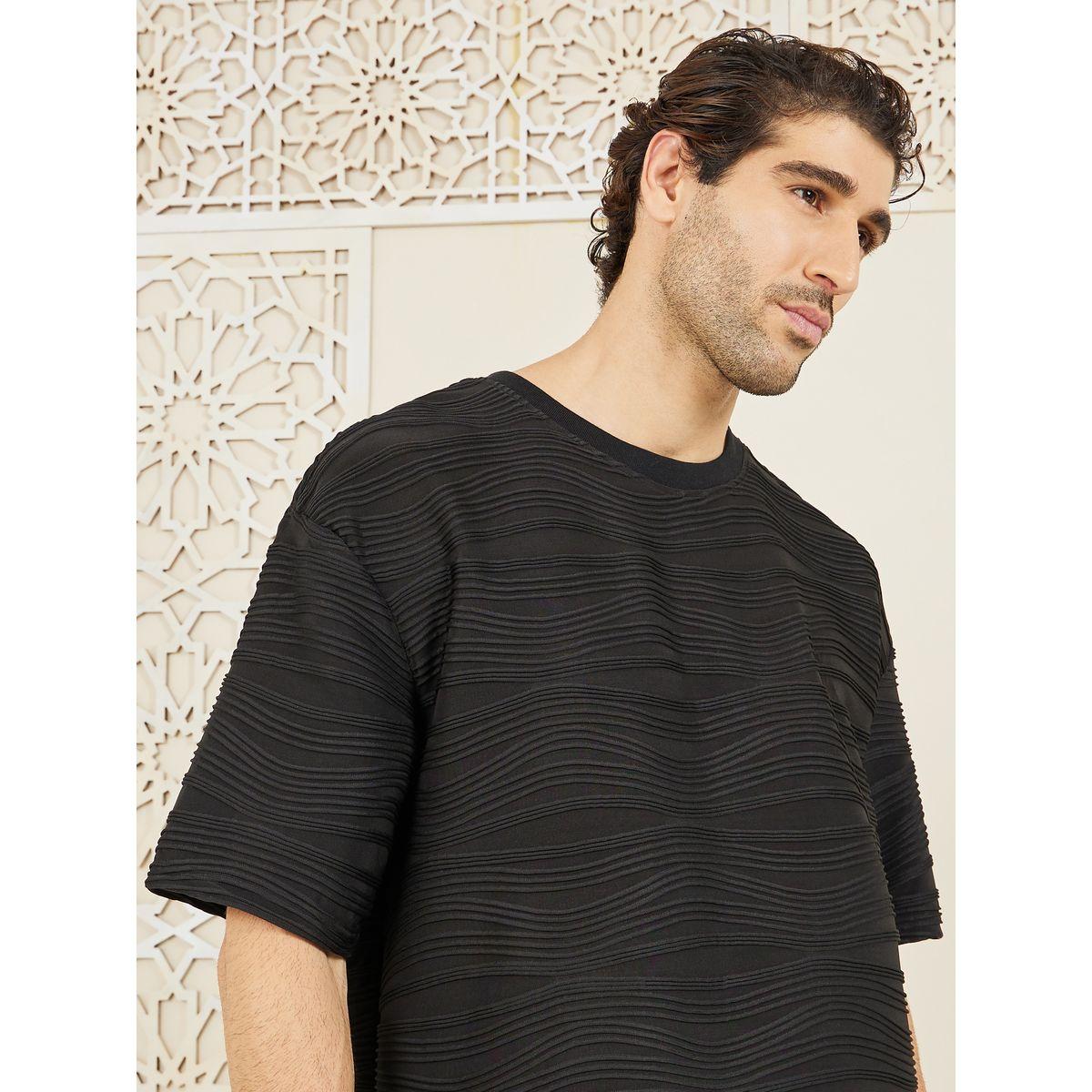 Styli Limited Textured Knit Boxy Fit T-shirt-men-clothing-tshirtsandpolos-tshirts-image-3