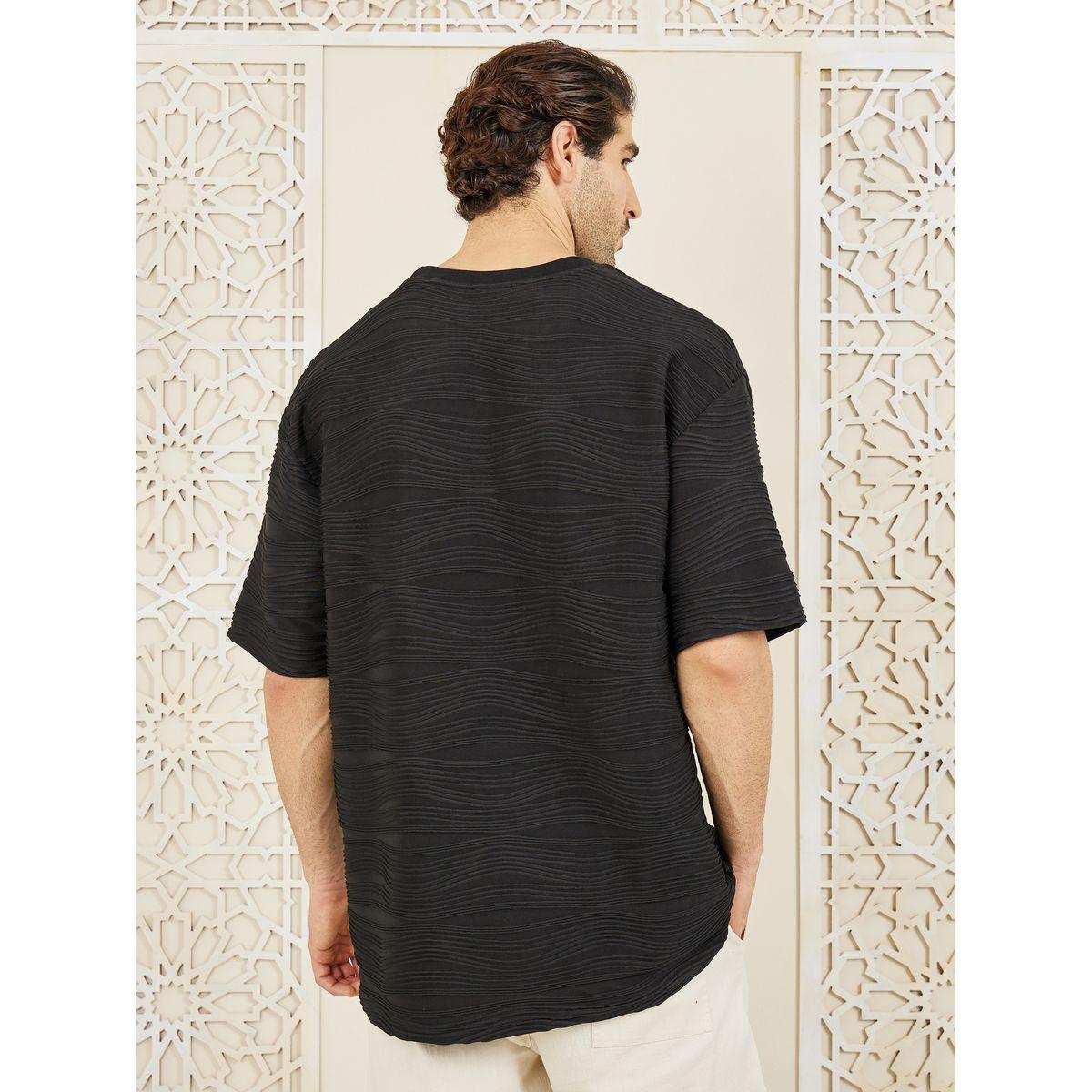 Styli Limited Textured Knit Boxy Fit T-shirt-men-clothing-tshirtsandpolos-tshirts-image-5