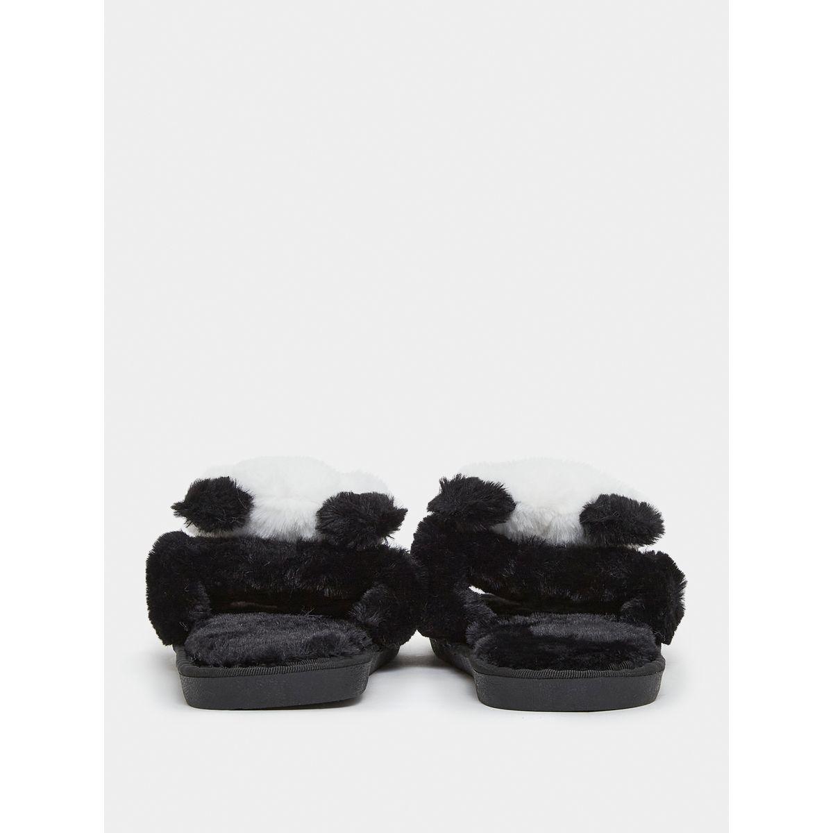 Styli Faux Fur Panda Bedroom Slippers-women-shoes-bedroomslippers-image-5