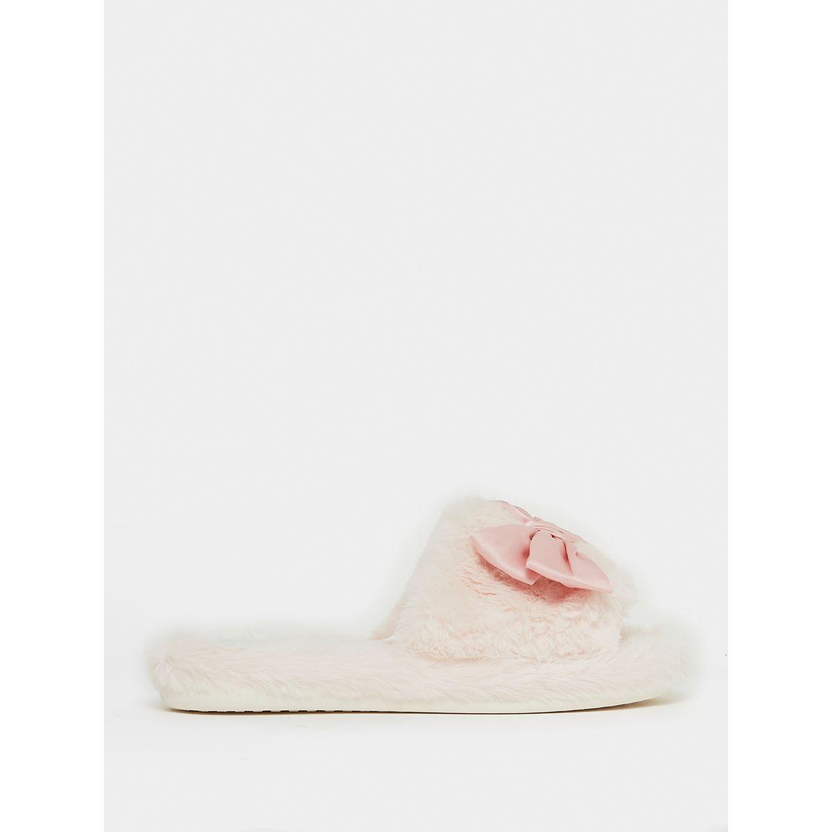 شبشب غرفة نوم مزين بربطة فيونكة-women-shoes-bedroomslippers-image-2