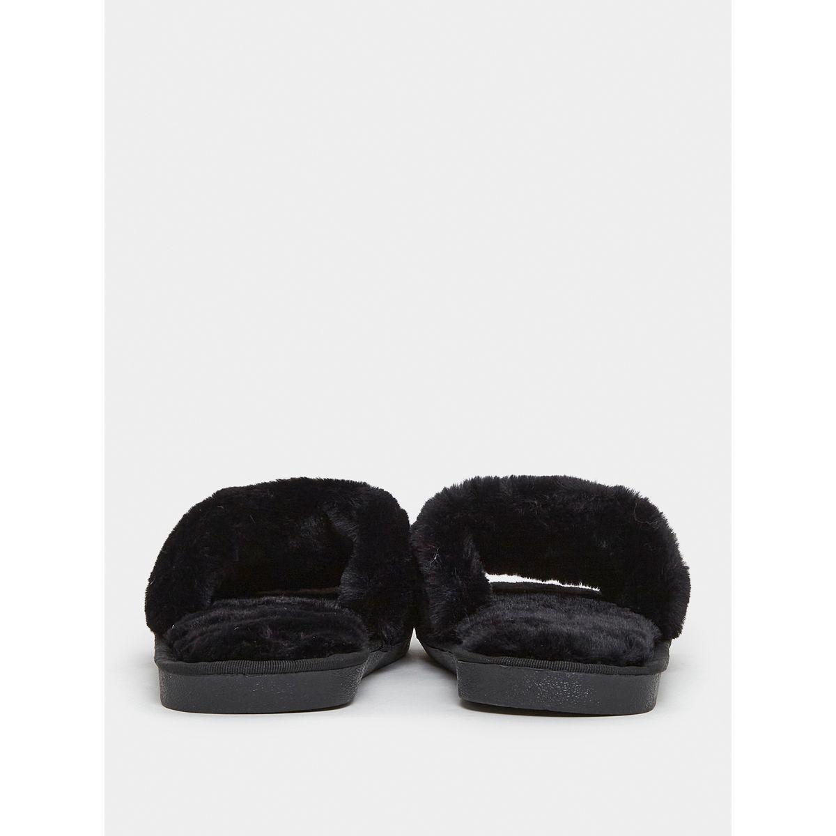 Styli Sparkle Trim Fluffy Bedroom Slippers-women-shoes-bedroomslippers-image-5