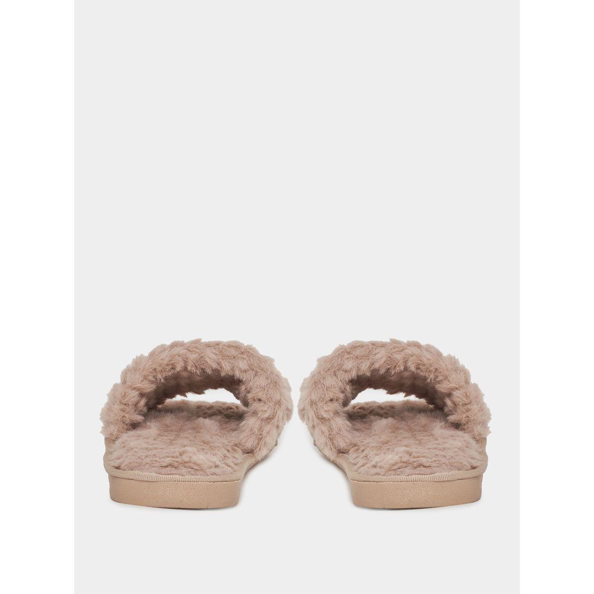 شبشب غرفة نوم بمقدمة مفتوحة وفرو صناعي-women-shoes-bedroomslippers-image-3