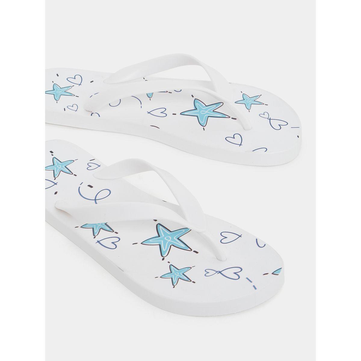 Styli Star Heart Print Slippers-women-shoes-flipflopsandslides-image-3
