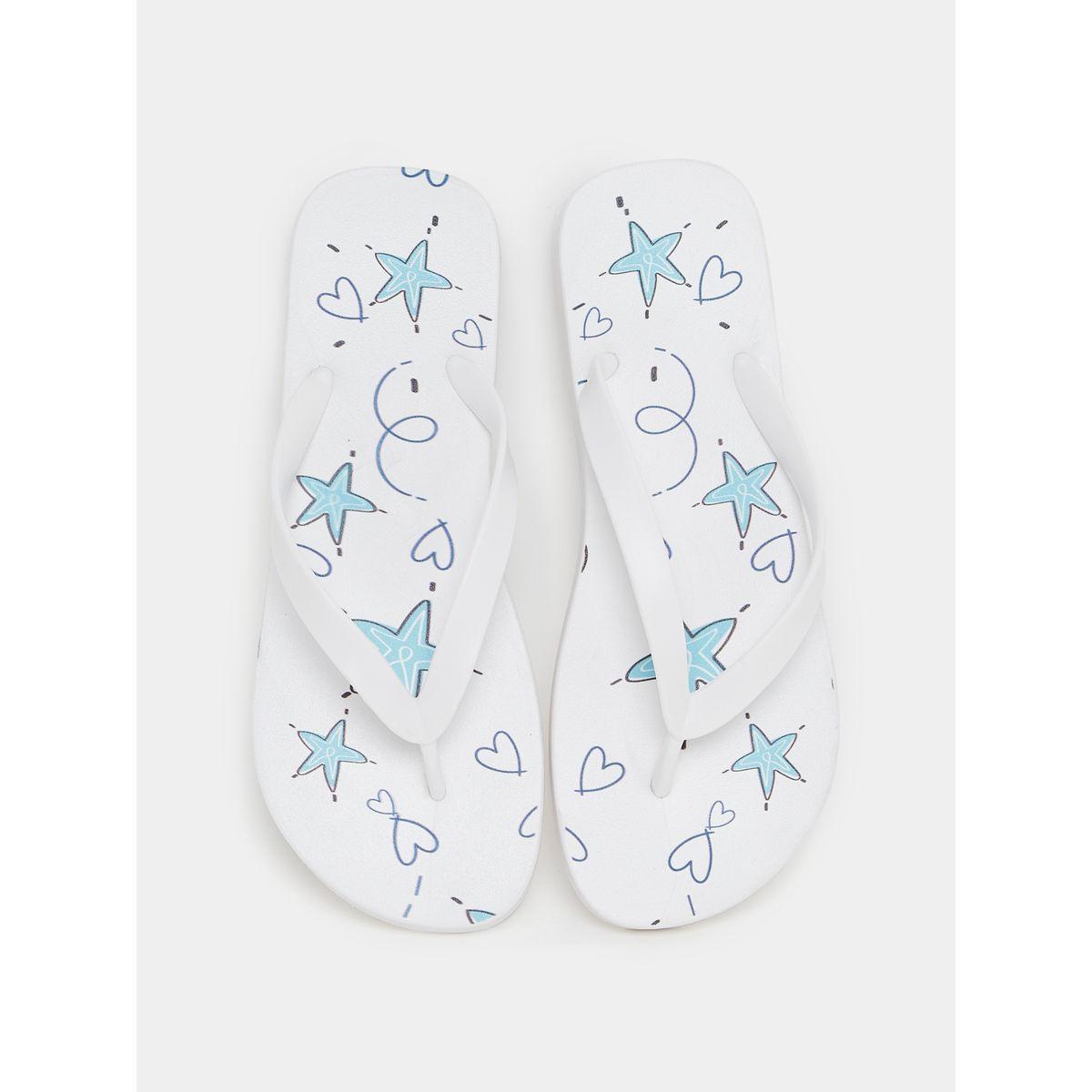 Styli Star Heart Print Slippers-women-shoes-flipflopsandslides-image-5