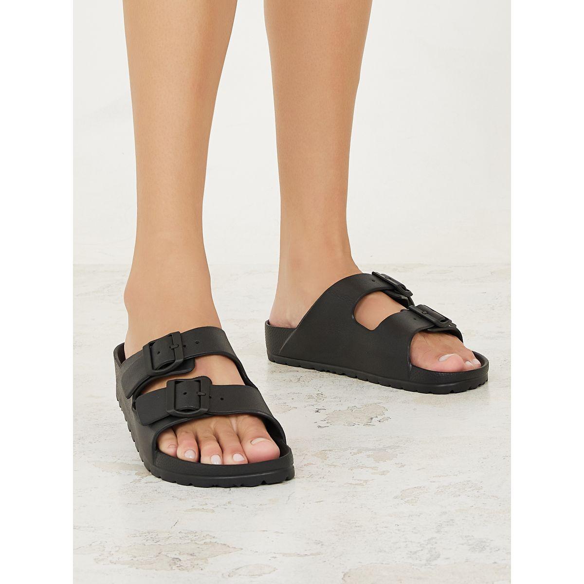 Styli Double Buckle Strap Slides-women-shoes-flipflopsandslides-image-1