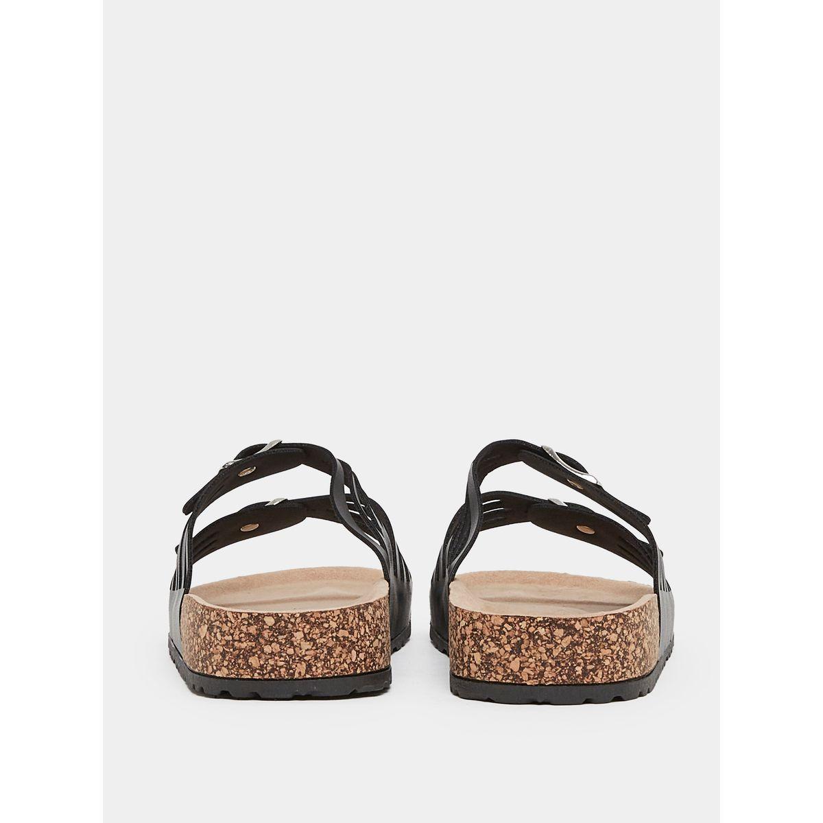 Styli Double Buckle Strap Flat Sandals-women-shoes-sandals-flats-image-5