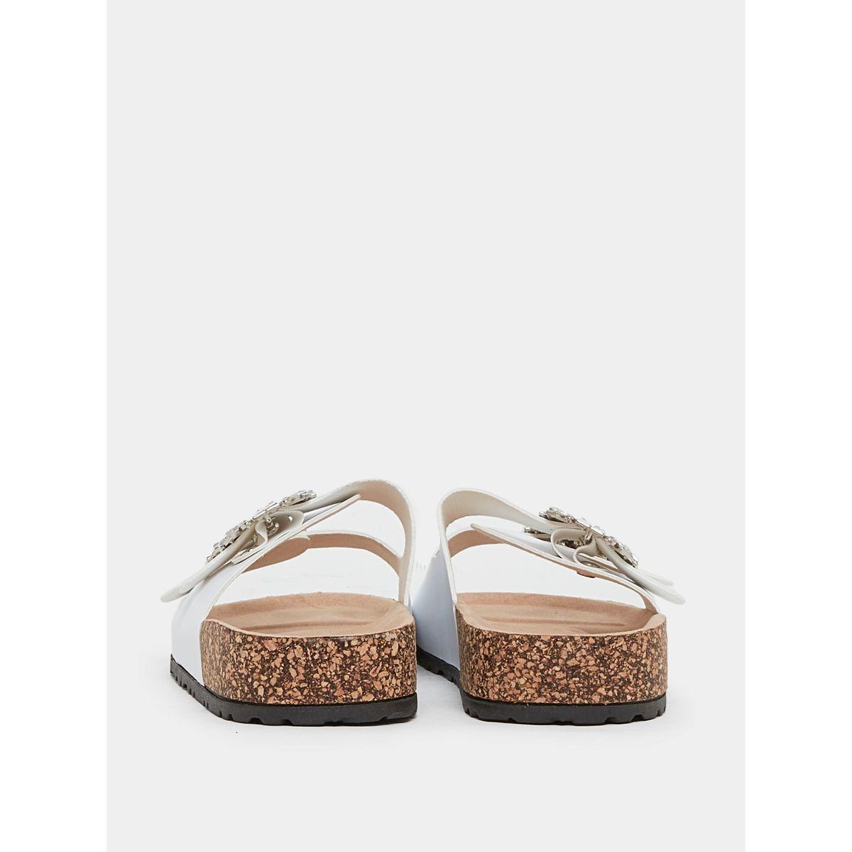Styli Double Embellished Buckle Strap Sandals-women-shoes-sandals-flats-image-5