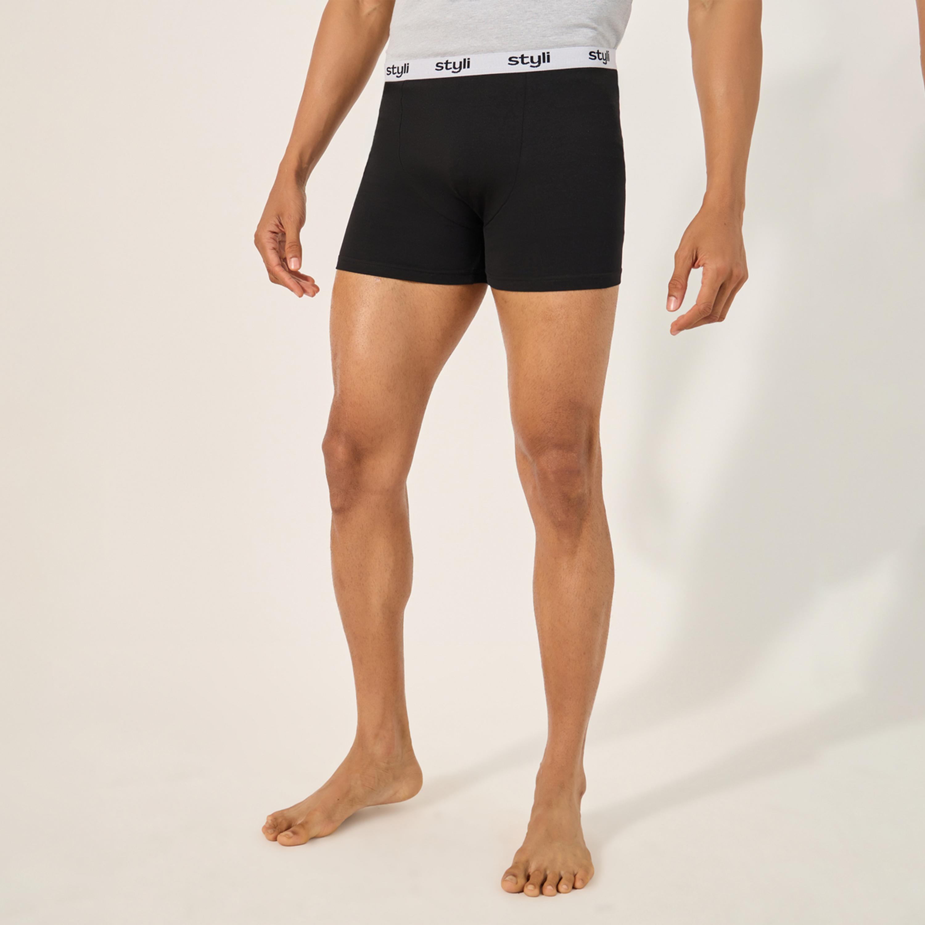 Styli Pack of 5 - Cotton Stretch Solid Trunks-men-clothing-innerwear-underwear-image-2