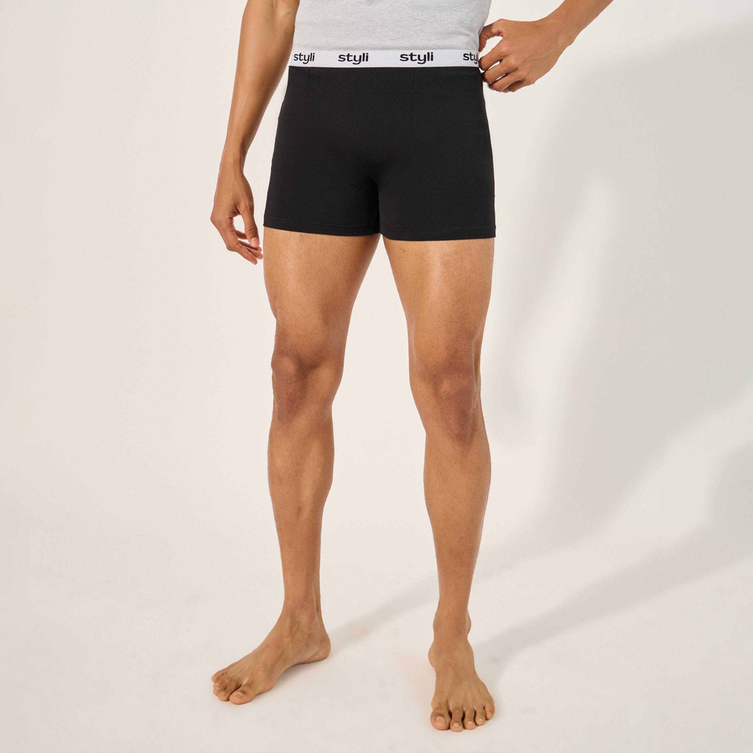 Styli Pack of 5 - Cotton Stretch Solid Trunks-men-clothing-innerwear-underwear-image-8