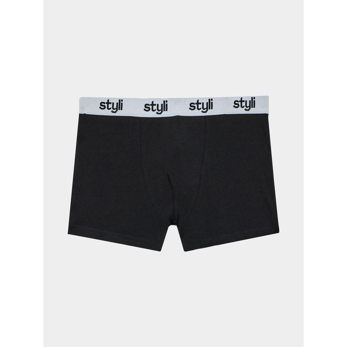 Styli Unwind Pack of 5 - Cotton Stretch Solid Trunks-men-clothing-innerwear-underwear-image-5