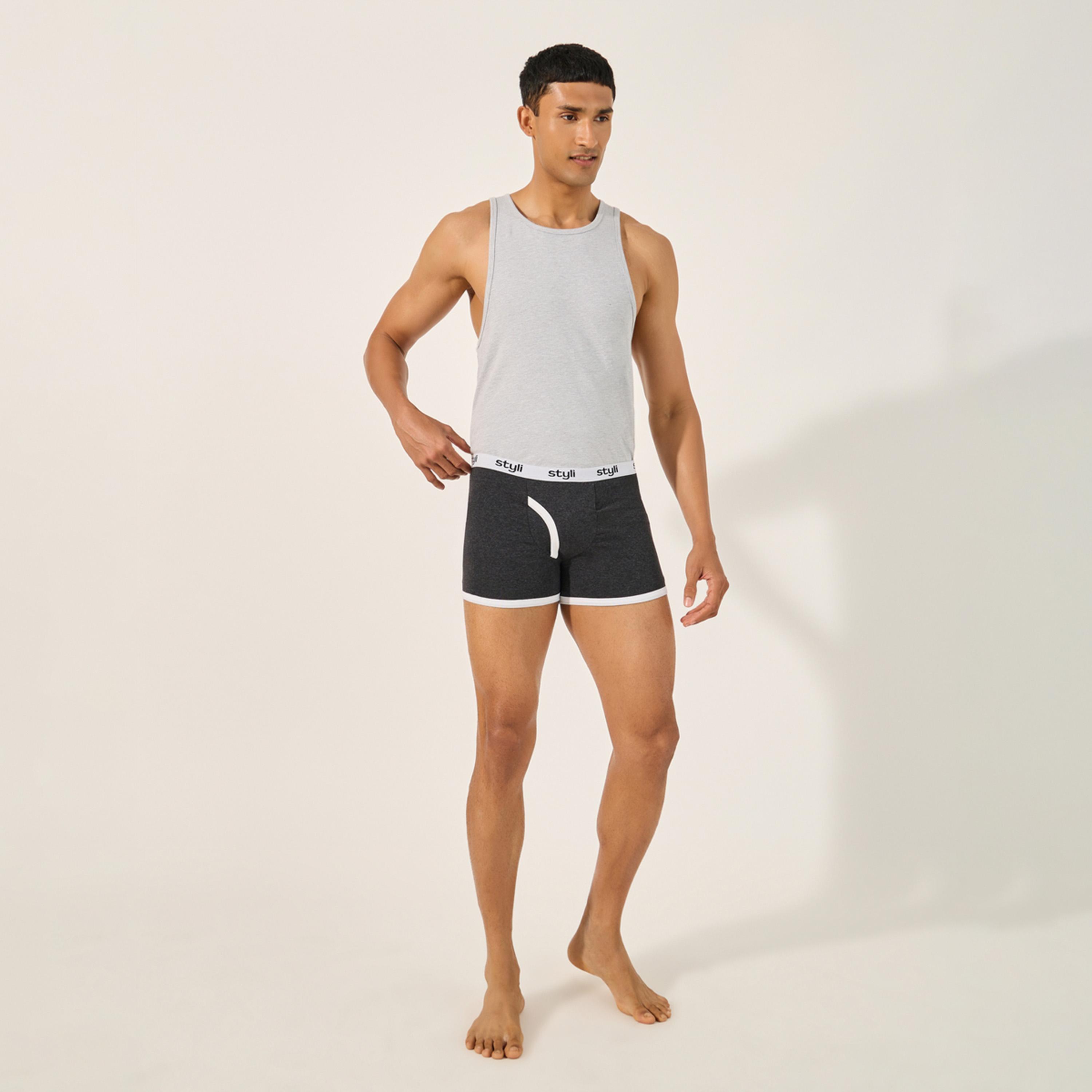ستايلي - مجموعة من 3 قطع - سراويل داخلية طويلة من القطن المطاطي-men-clothing-innerwear-underwear-image-3