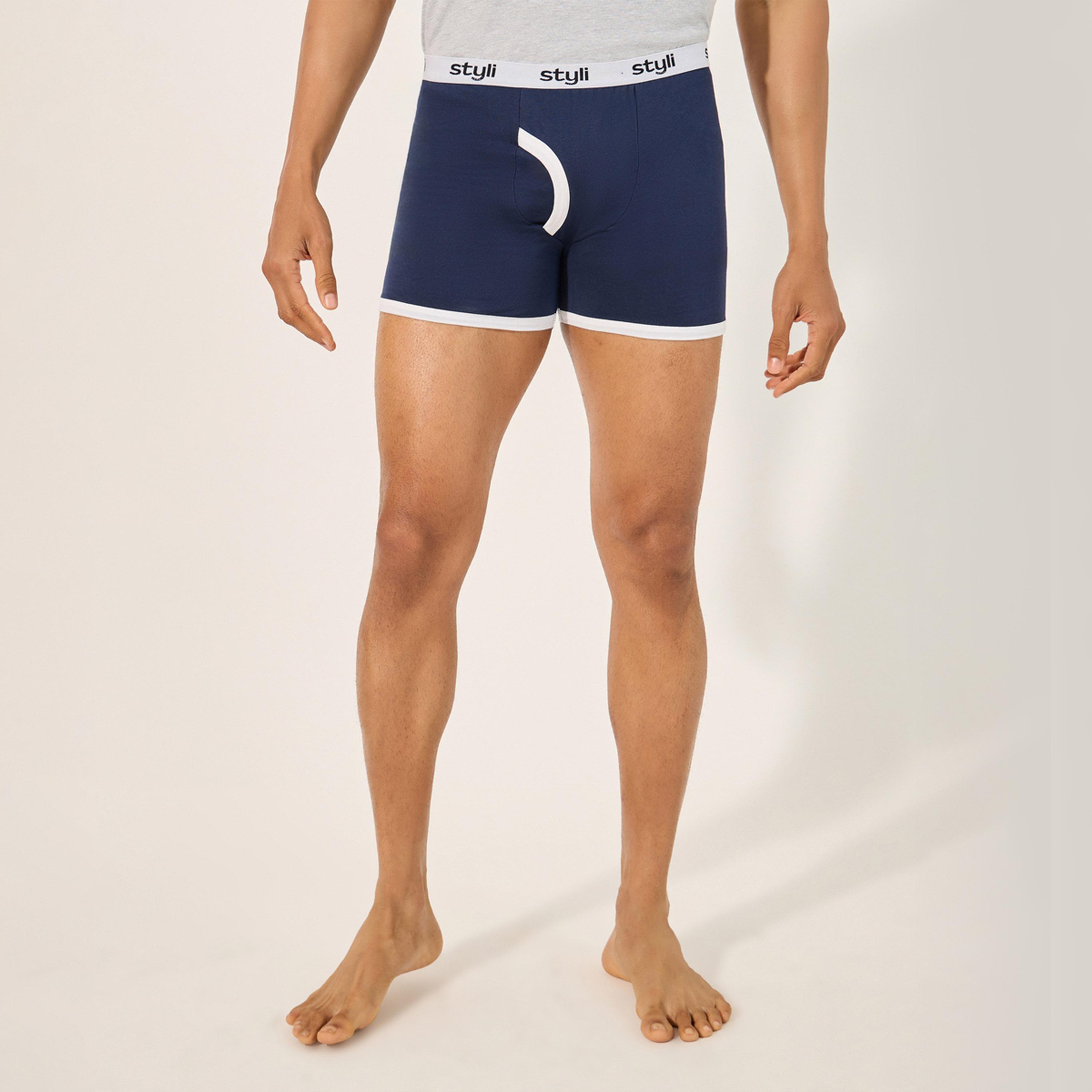 ستايلي - مجموعة من 3 قطع - سراويل داخلية طويلة من القطن المطاطي-men-clothing-innerwear-underwear-image-7