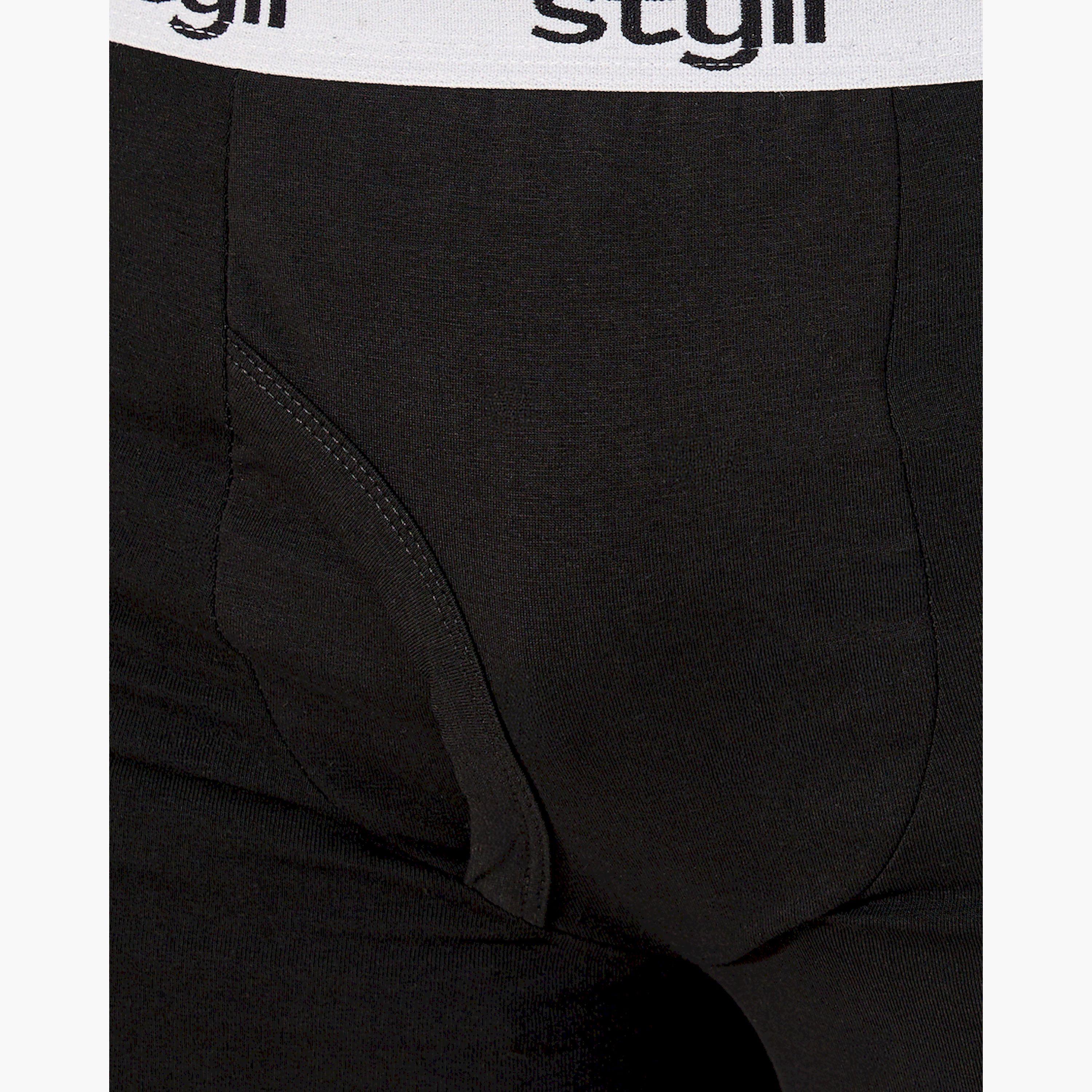 ستايلي - طقم من قطعتين - سروال داخلي طويل من القطن المطاطي-men-clothing-innerwear-underwear-image-4