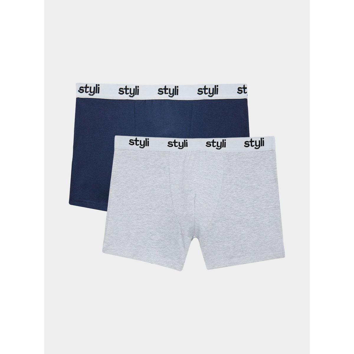 مجموعة من 2 سروال داخلي سادة-men-clothing-innerwear-underwear-image-1