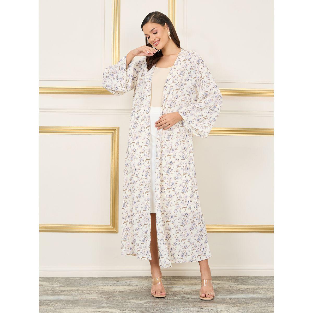 Styli Floral Print Maxi Kimono-women-clothing-shirtsandblouses-shirts-image-1