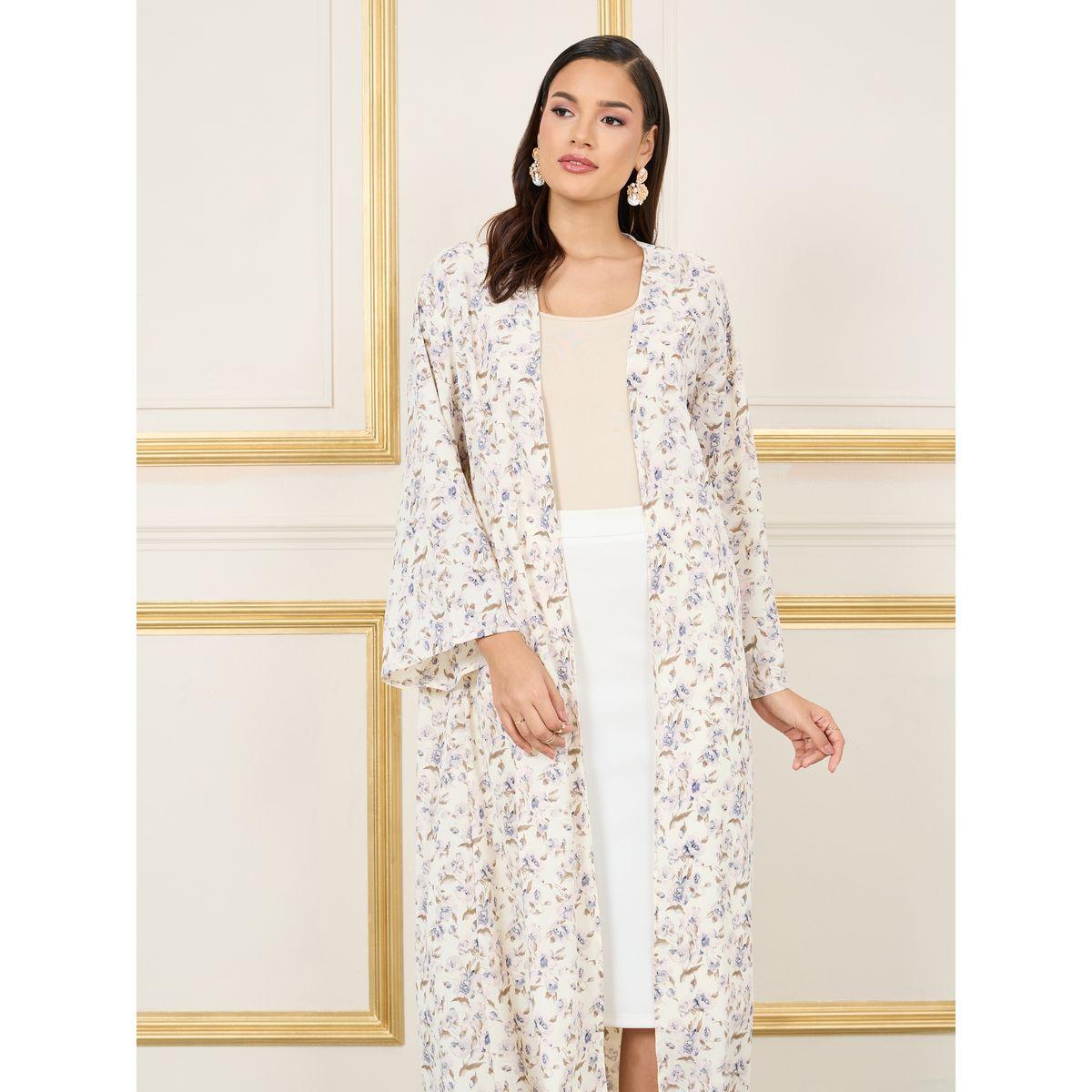 Styli Floral Print Maxi Kimono-women-clothing-shirtsandblouses-shirts-image-2