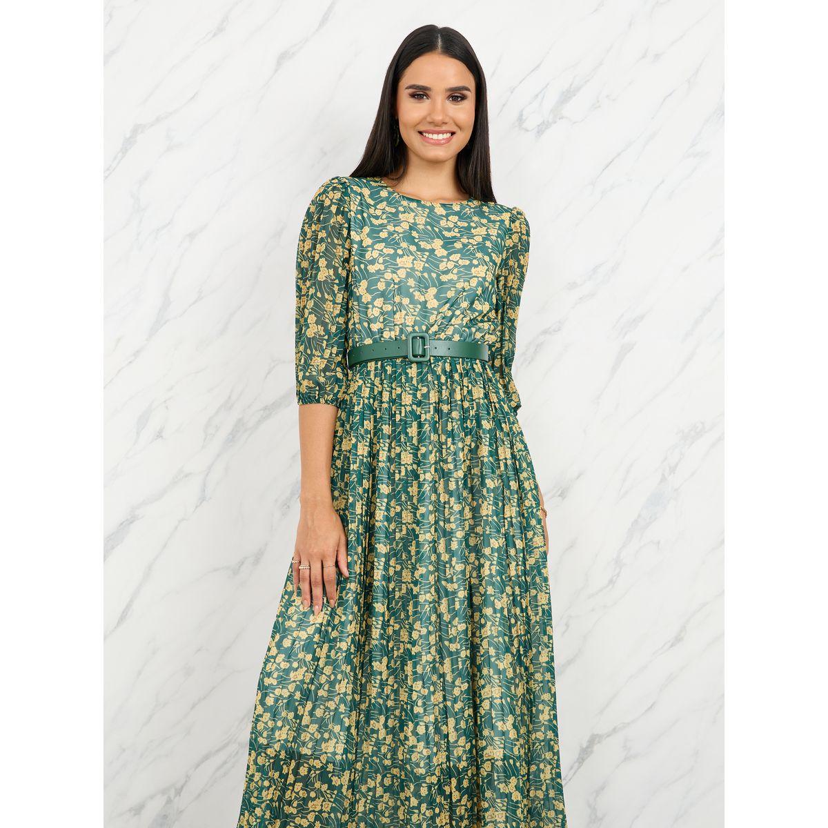 فستان ميدي مطبع بزهور مع كسرات-women-clothing-dresses-image-3