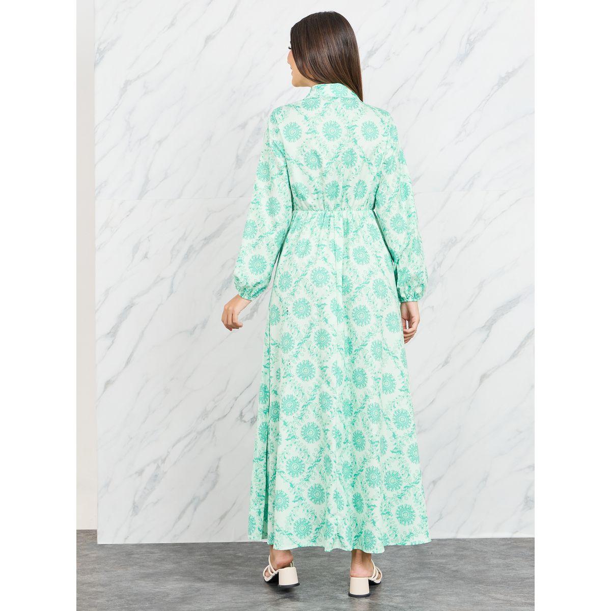 فستان طويل مطبع بطبعة زهور-women-clothing-dresses-image-4