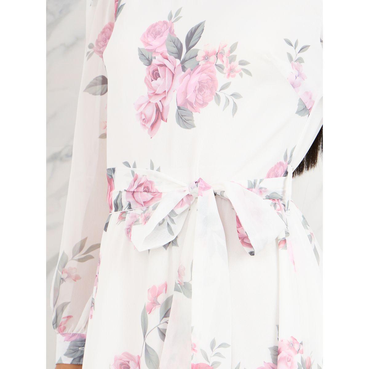 Styli Floral Print Cut Out Neck A-Line Midi Dress-women-clothing-dresses-image-3