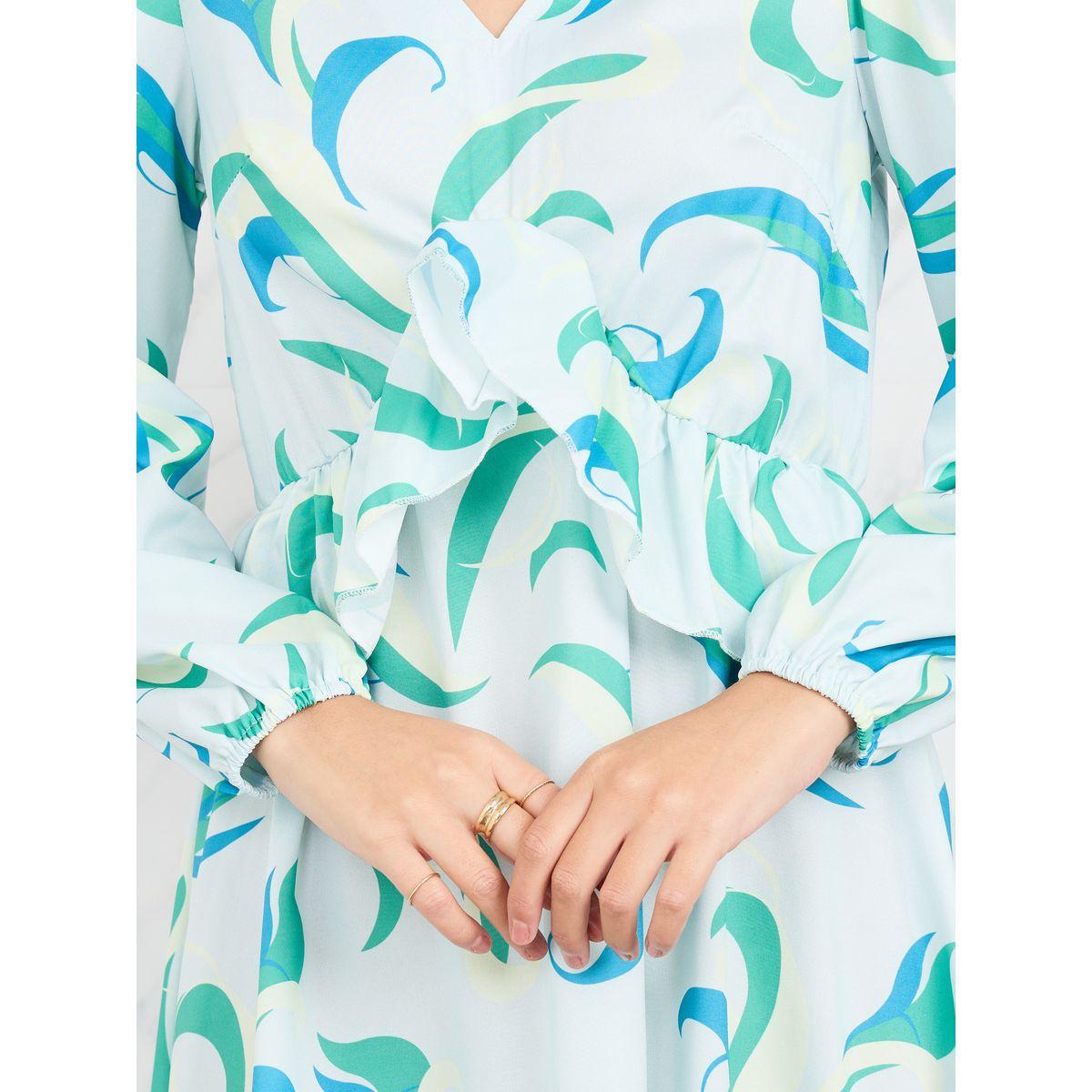 Styli Ruffle Detail A-Line Midi Dress-women-clothing-dresses-image-3