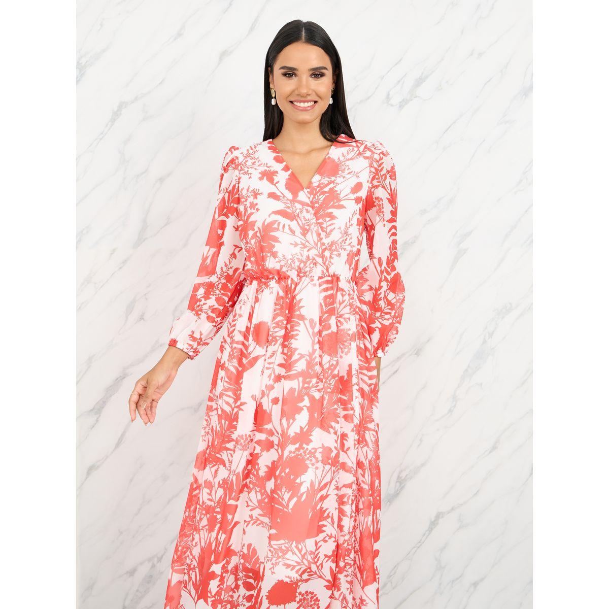 Styli Floral Print Chiffon A-Line Midi Dress-women-clothing-dresses-image-2
