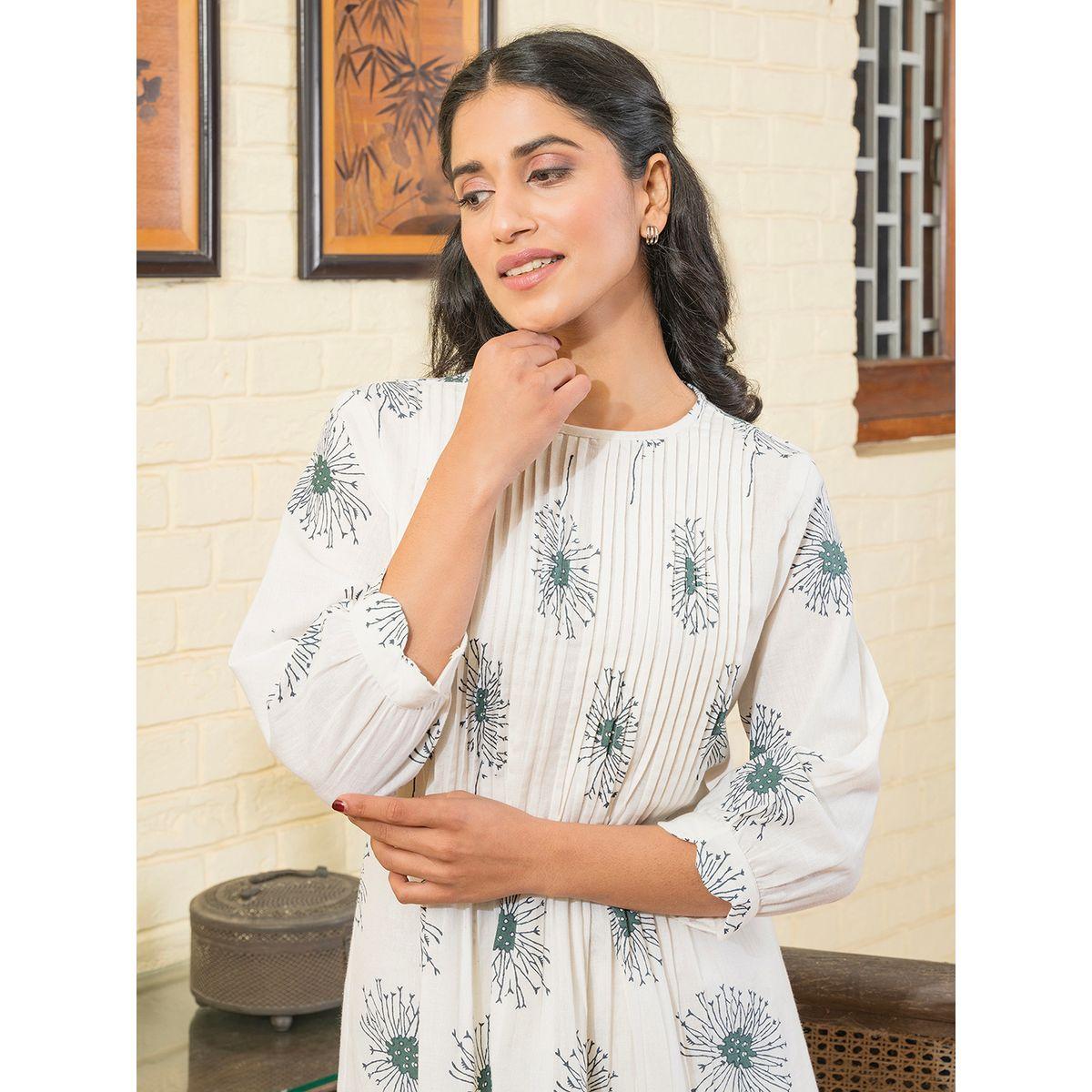 طقم منسق من بنطال وبلوزة مطبعة بالكامل سانسكريتي هومز × ستايلي-women-clothing-coordsets-image-6