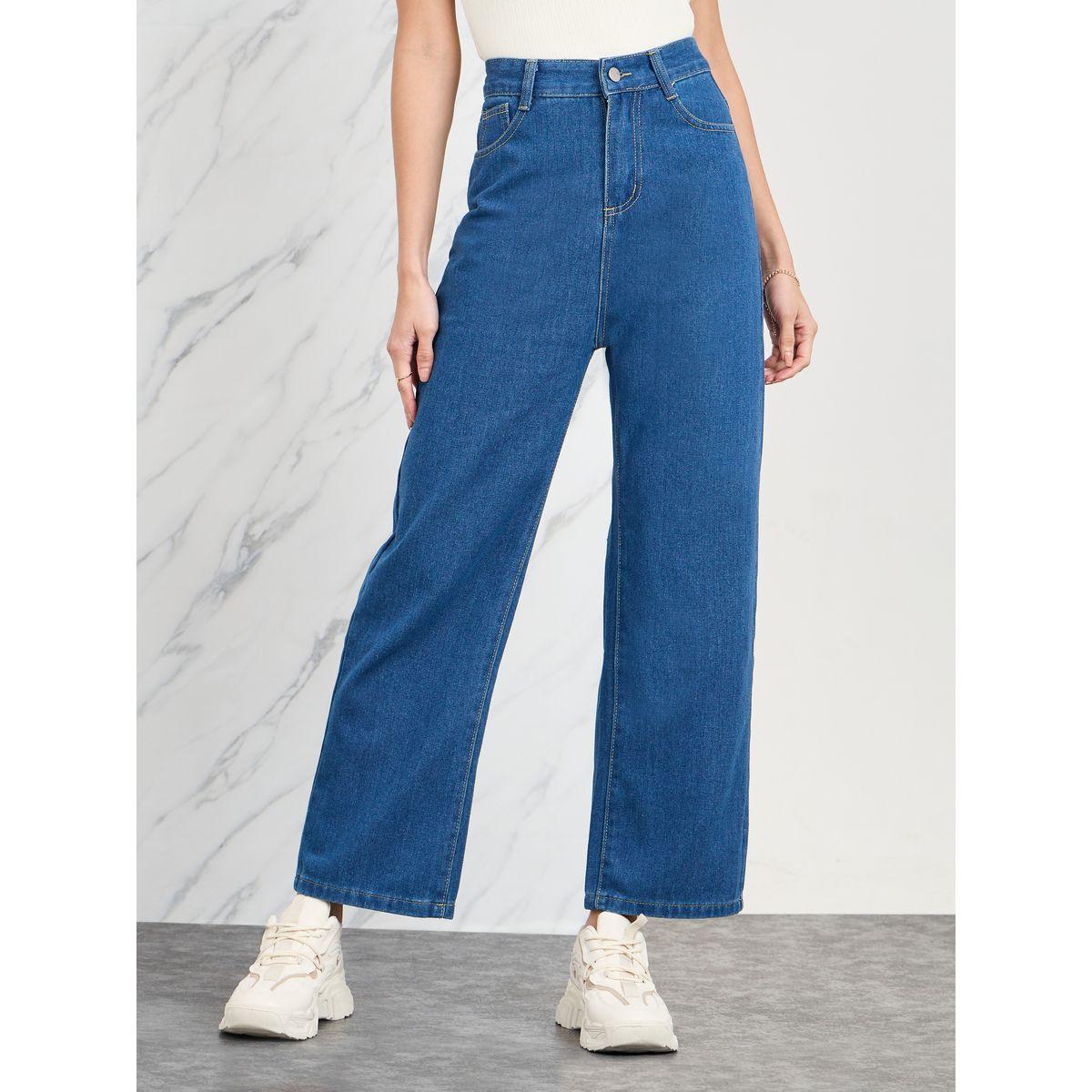 Styli Straight Leg Jeans with Pockets-women-clothing-bottoms-jeans-image-1