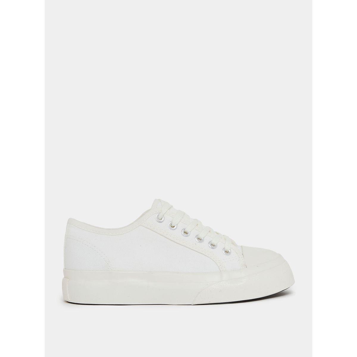 Styli Solid Lace Up Sneakers-women-shoes-sneakers-image-2