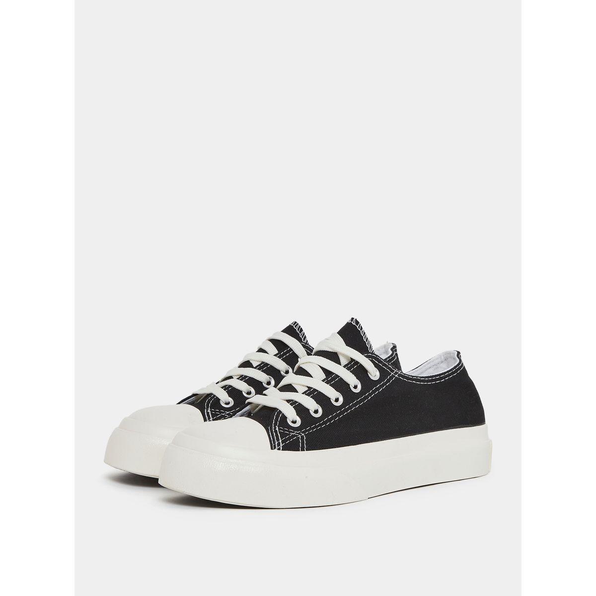 Styli Stitch Detail Contrast Lace Up Sneakers-women-shoes-sneakers-image-3