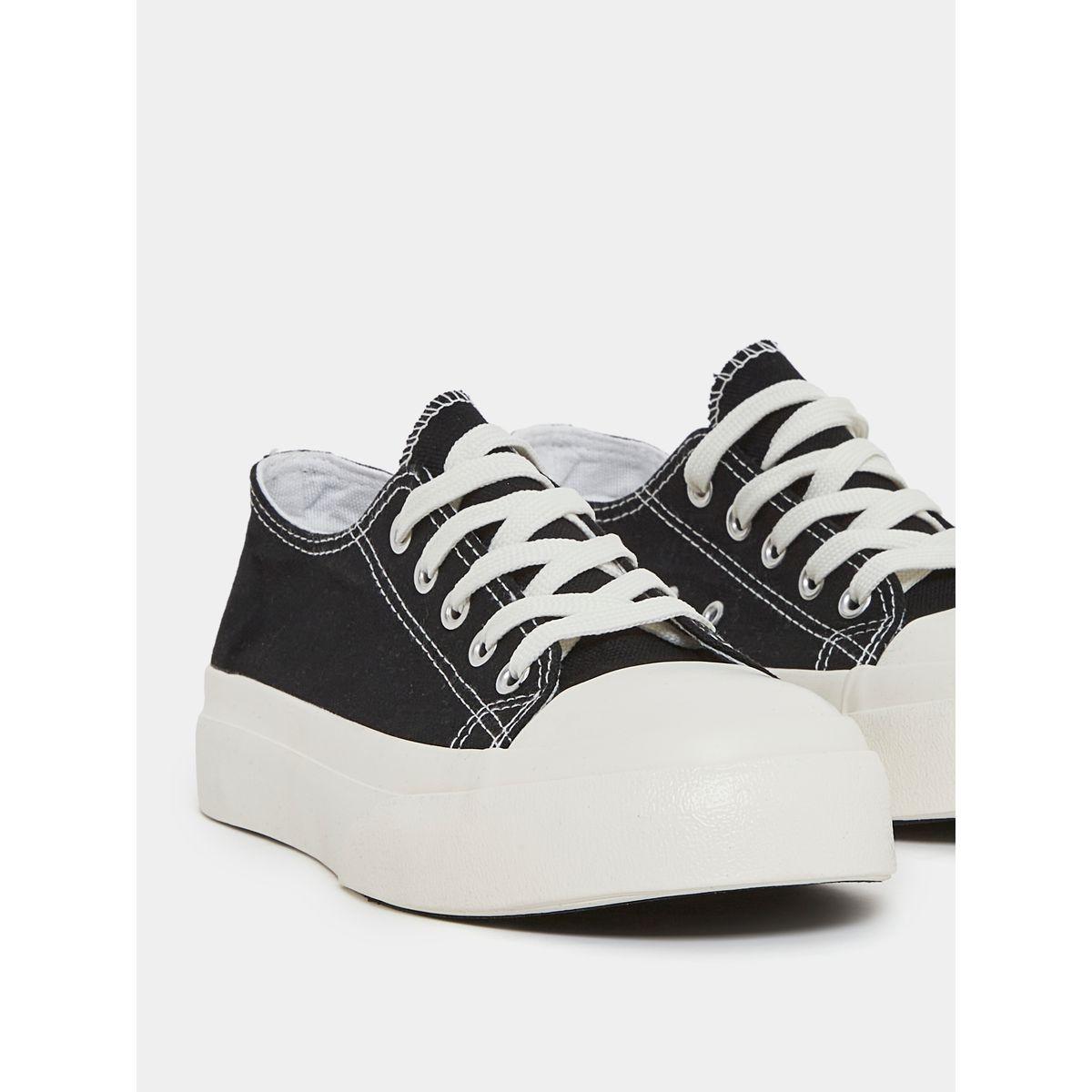Styli Stitch Detail Contrast Lace Up Sneakers-women-shoes-sneakers-image-4